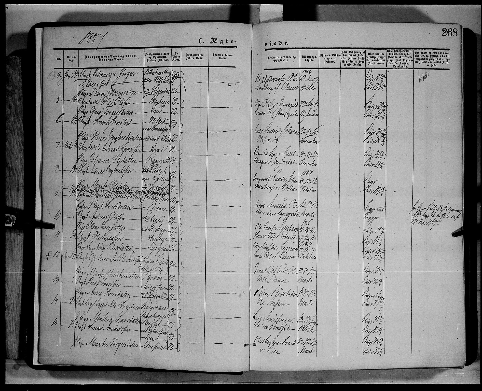 Fåberg prestekontor, SAH/PREST-086/H/Ha/Haa/L0006: Parish register (official) no. 6B, 1855-1867, p. 268