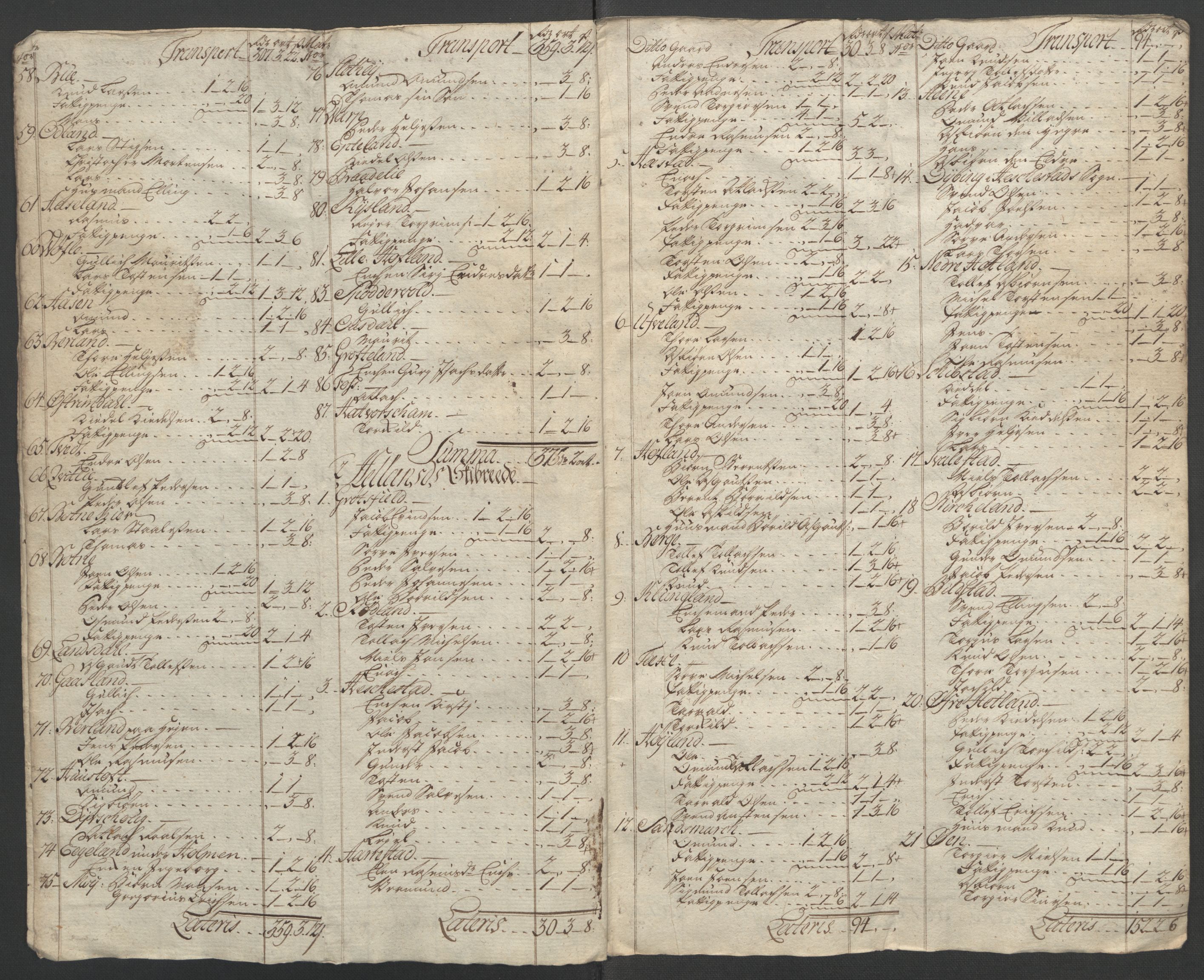 Rentekammeret inntil 1814, Reviderte regnskaper, Fogderegnskap, AV/RA-EA-4092/R46/L2835: Ekstraskatten Jæren og Dalane, 1762-1764, p. 406