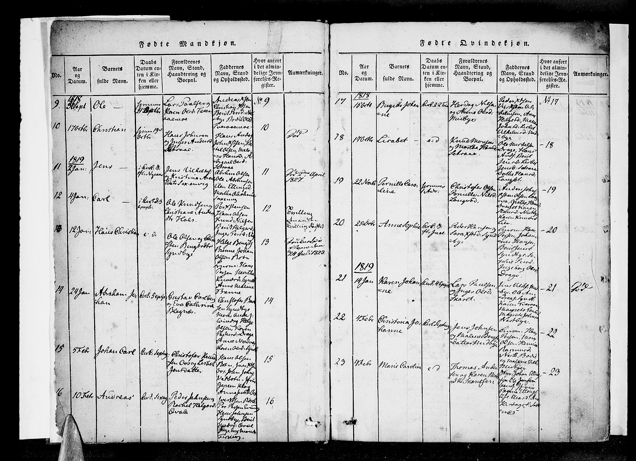 Ministerialprotokoller, klokkerbøker og fødselsregistre - Nordland, SAT/A-1459/847/L0665: Parish register (official) no. 847A05, 1818-1841, p. 2-3
