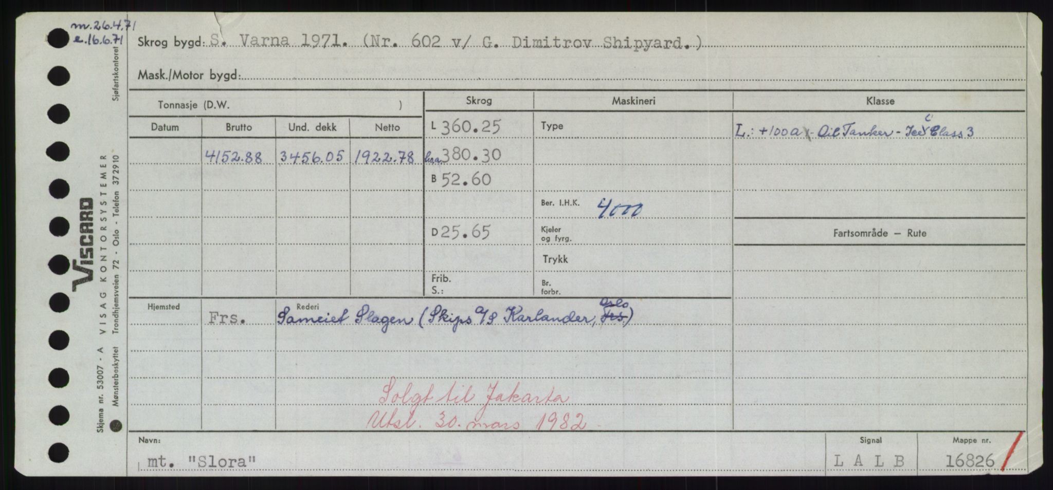 Sjøfartsdirektoratet med forløpere, Skipsmålingen, RA/S-1627/H/Hd/L0034: Fartøy, Sk-Slå, p. 507