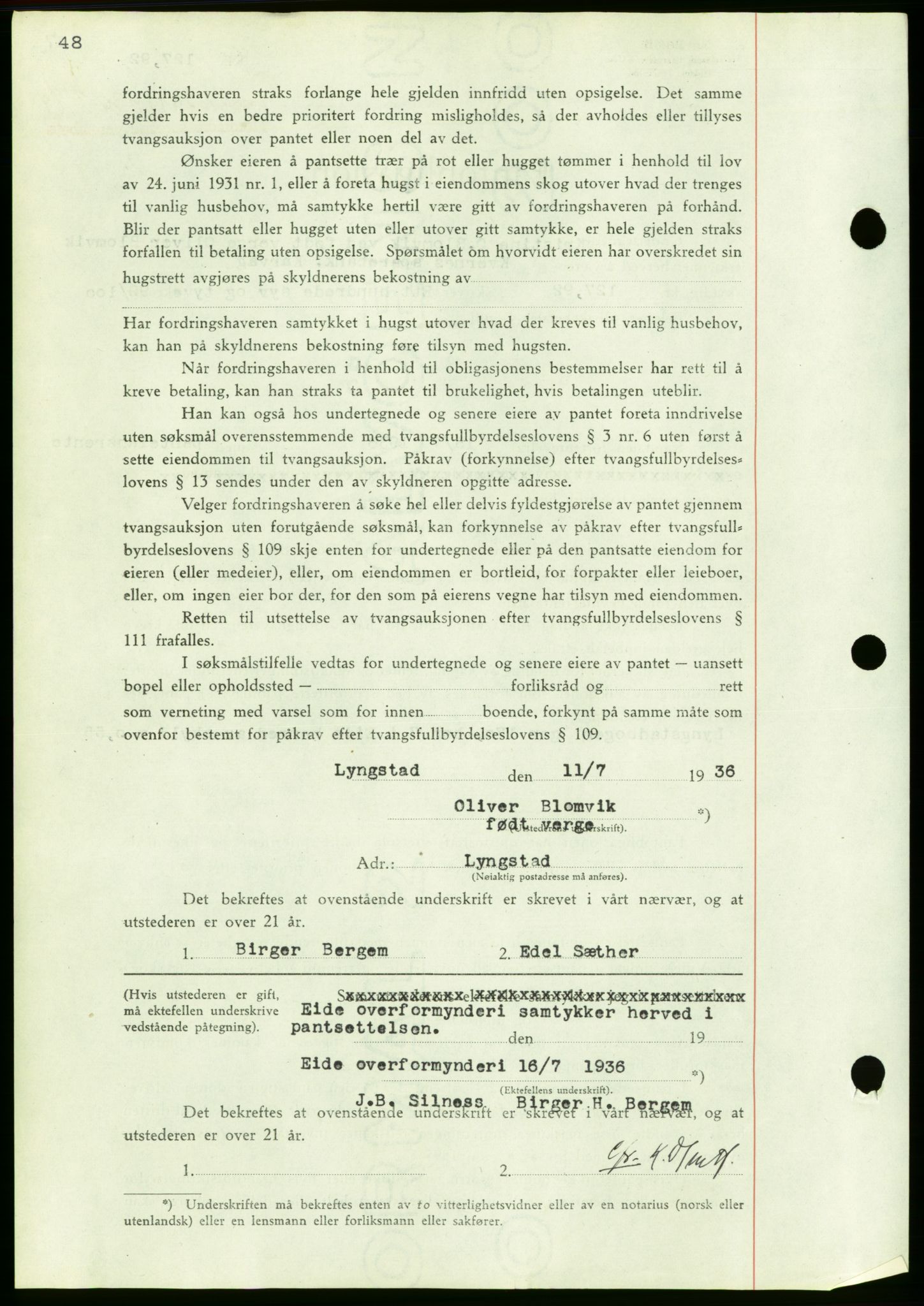 Nordmøre sorenskriveri, AV/SAT-A-4132/1/2/2Ca/L0090: Mortgage book no. B80, 1936-1937, Diary no: : 2091/1936