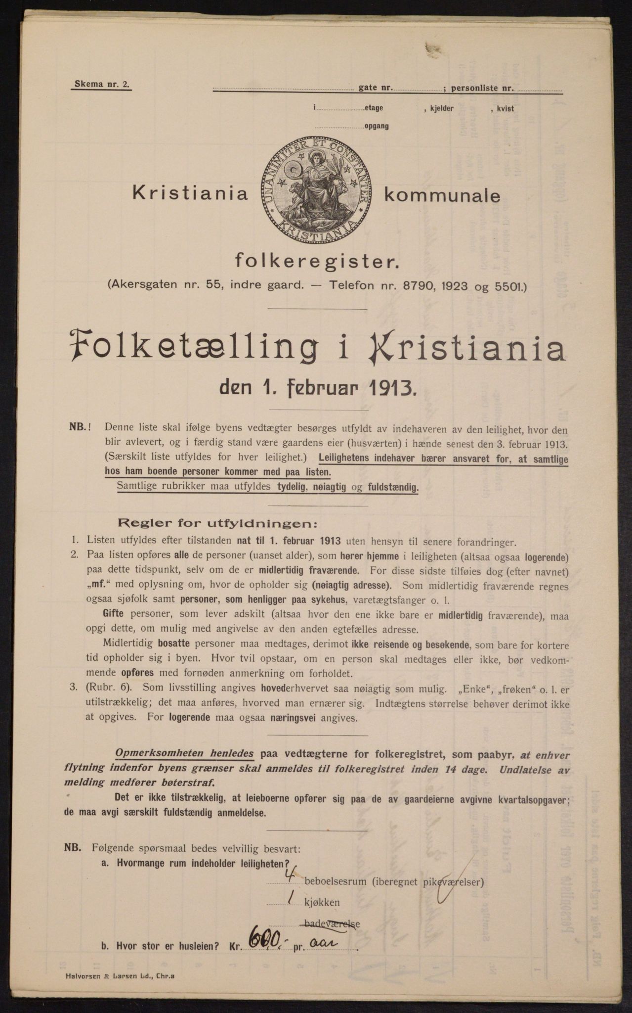 OBA, Municipal Census 1913 for Kristiania, 1913, p. 35580