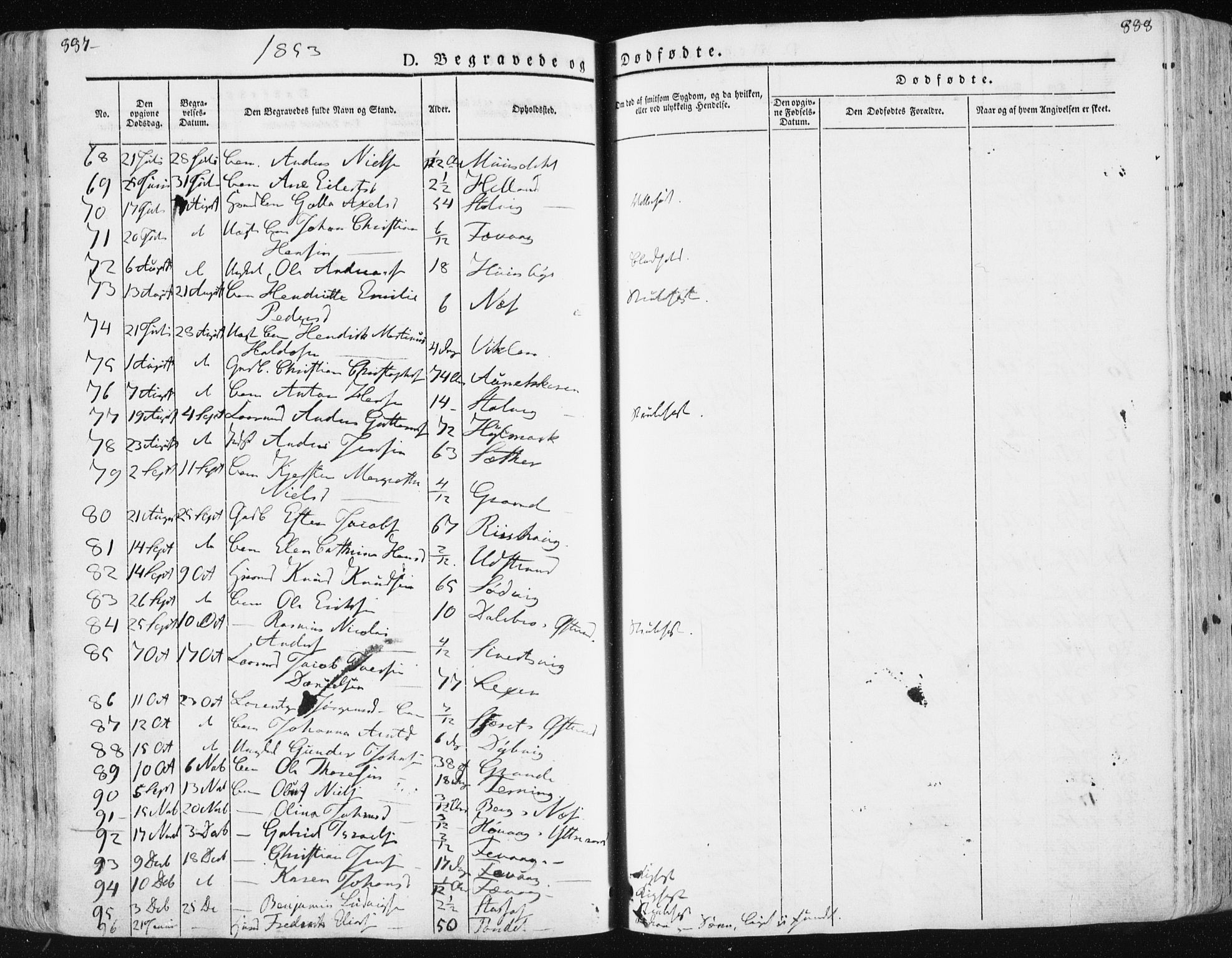 Ministerialprotokoller, klokkerbøker og fødselsregistre - Sør-Trøndelag, SAT/A-1456/659/L0736: Parish register (official) no. 659A06, 1842-1856, p. 887-888