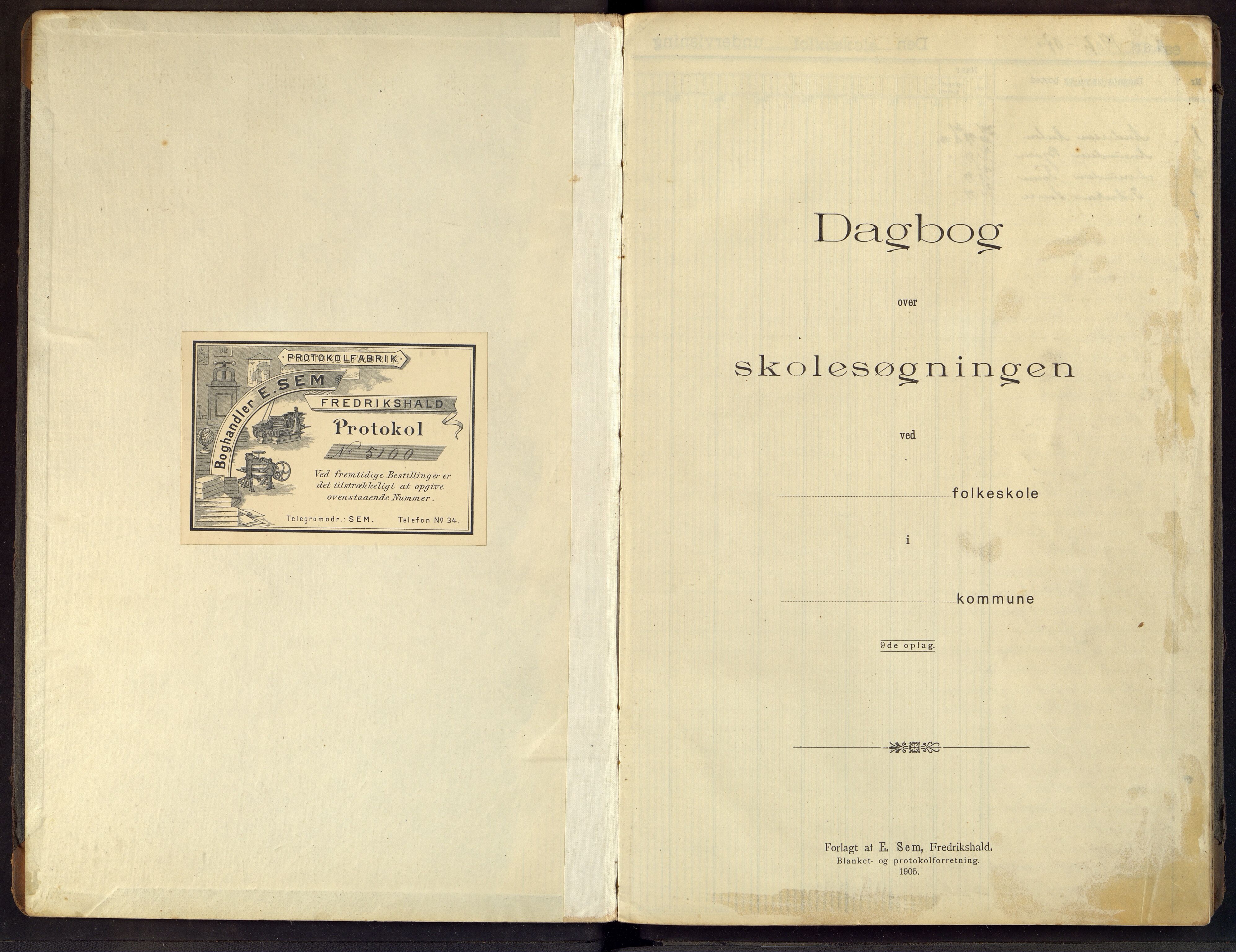 Flekkefjord By - Flekkefjord Folkeskole, ARKSOR/1004FG550/I/L0010: Dagbok, 1906-1914