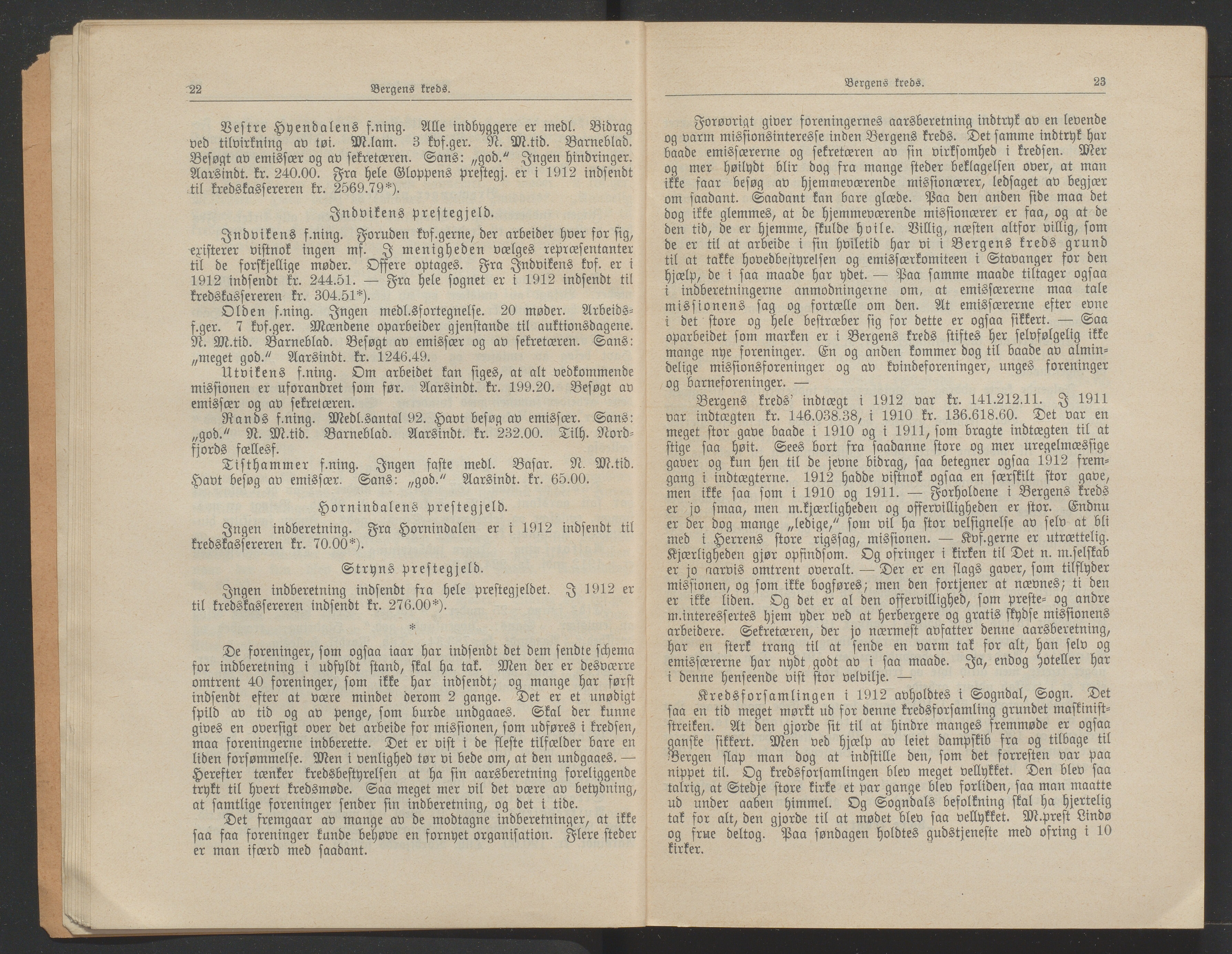 Det Norske Misjonsselskap - hovedadministrasjonen, VID/MA-A-1045/D/Db/Dba/L0341/0002: Beretninger, Bøker, Skrifter o.l   / Årsberetninger. Heftet. 71. , 1912, p. 22-23