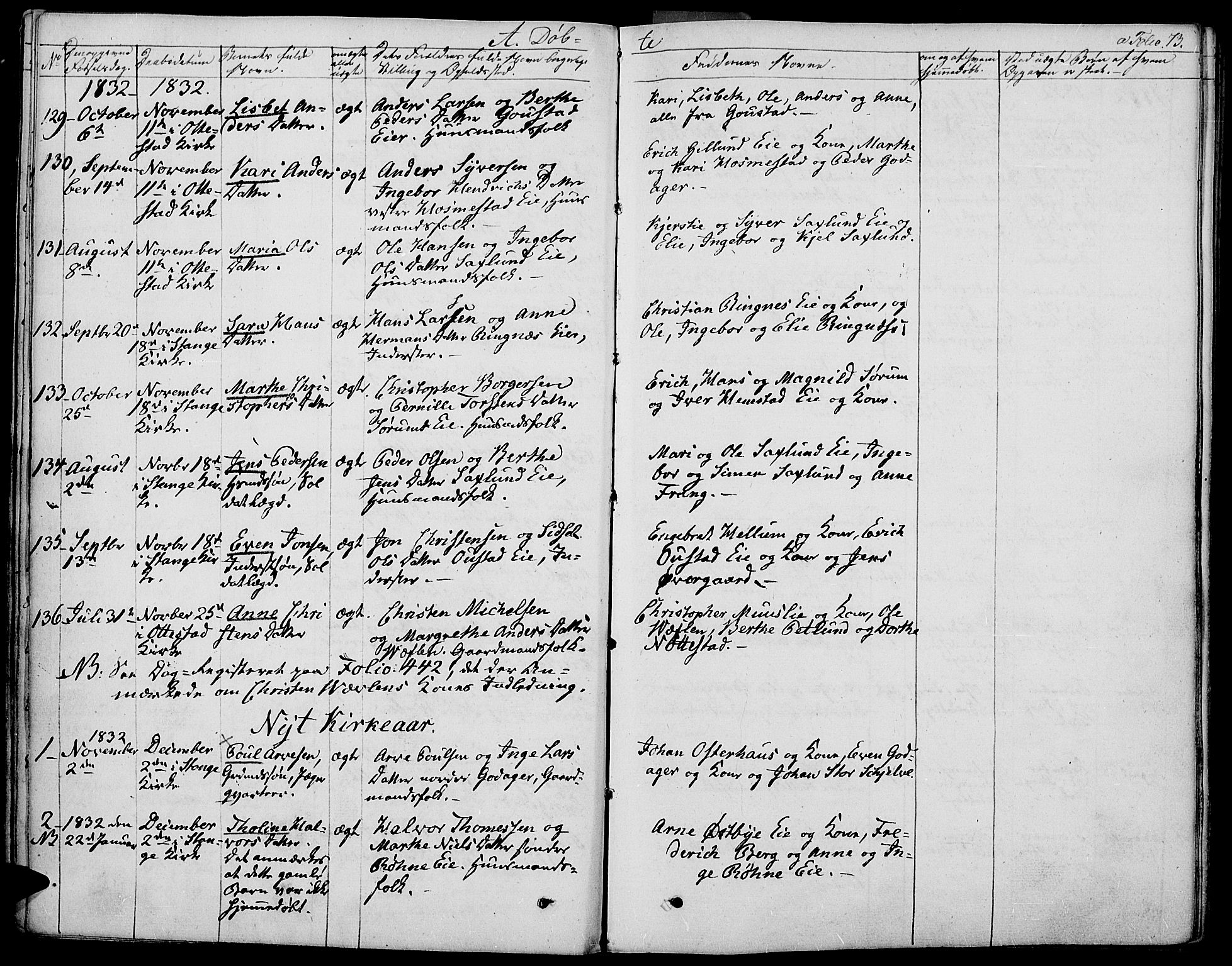 Stange prestekontor, SAH/PREST-002/K/L0009: Parish register (official) no. 9, 1826-1835, p. 73