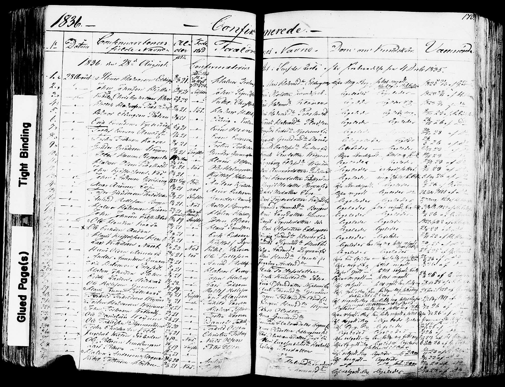 Sauherad kirkebøker, SAKO/A-298/F/Fa/L0006: Parish register (official) no. I 6, 1827-1850, p. 173