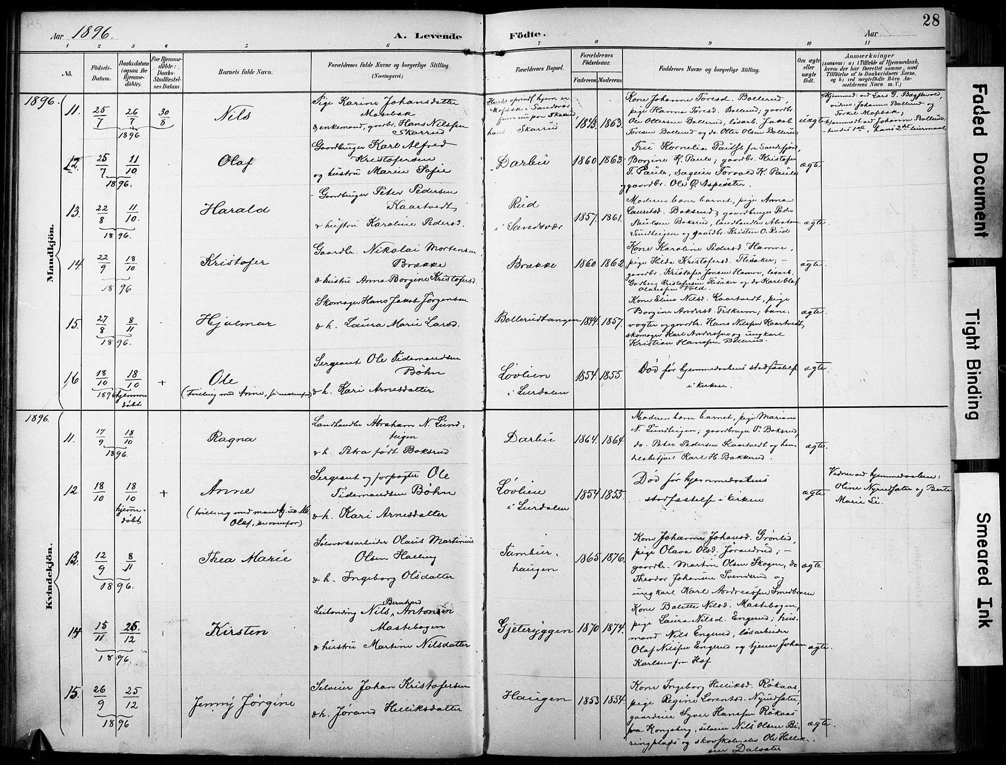 Fiskum kirkebøker, AV/SAKO-A-15/F/Fa/L0003: Parish register (official) no. 3, 1890-1905, p. 28