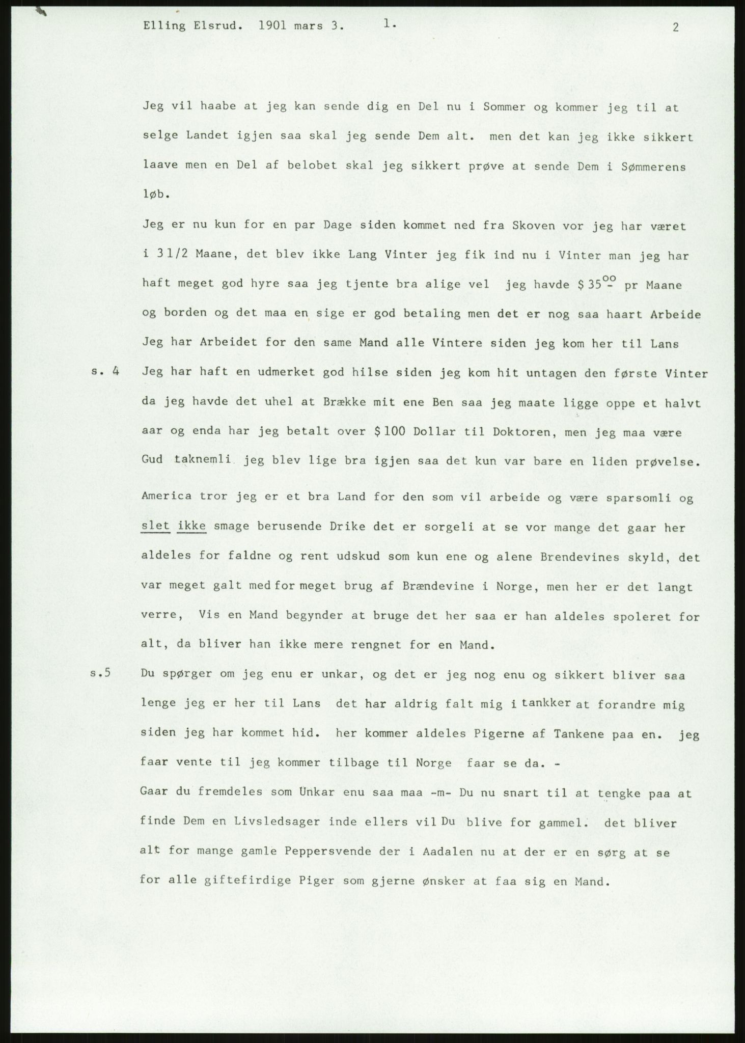 Samlinger til kildeutgivelse, Amerikabrevene, AV/RA-EA-4057/F/L0018: Innlån fra Buskerud: Elsrud, 1838-1914, p. 1049