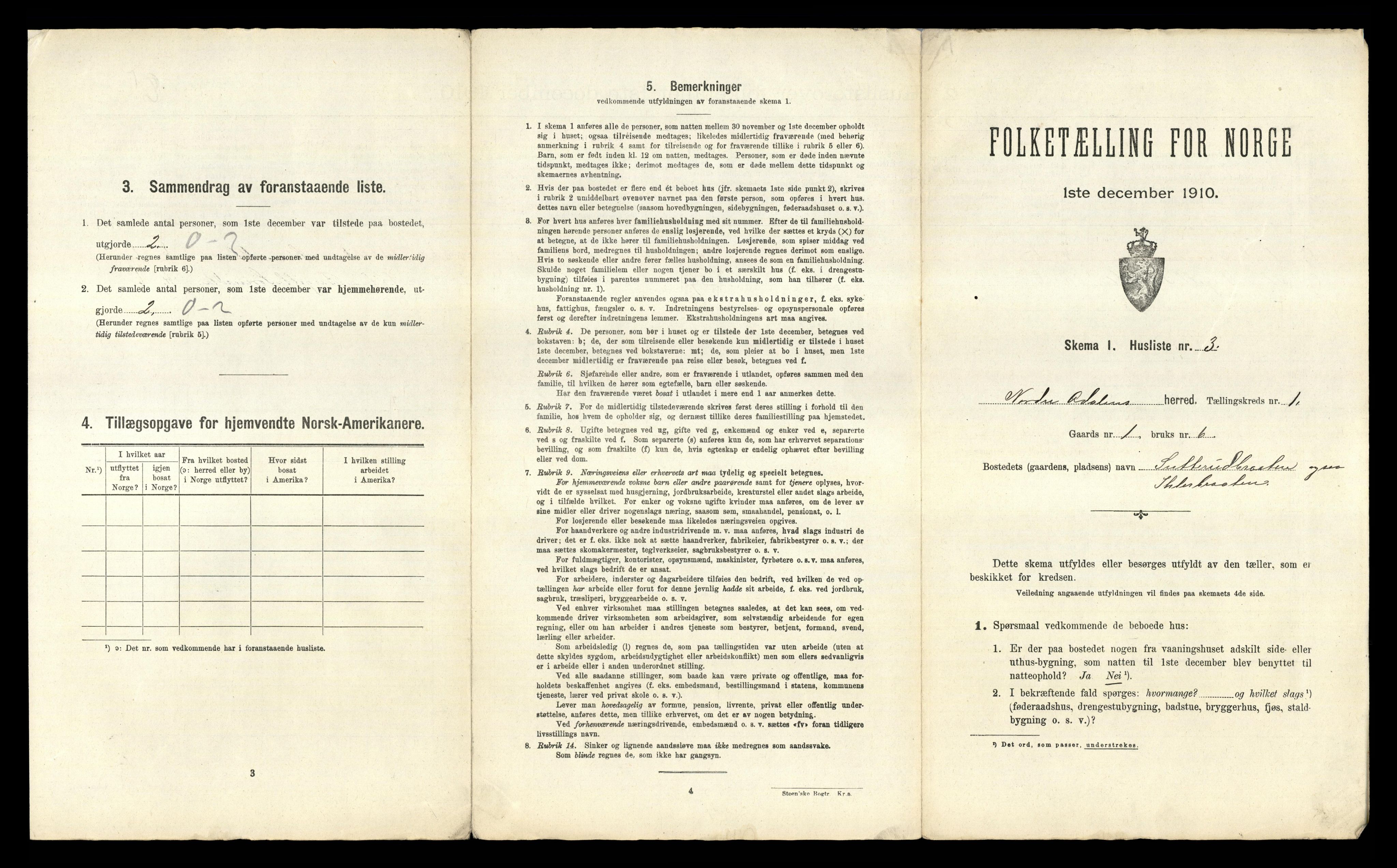 RA, 1910 census for Nord-Odal, 1910, p. 49