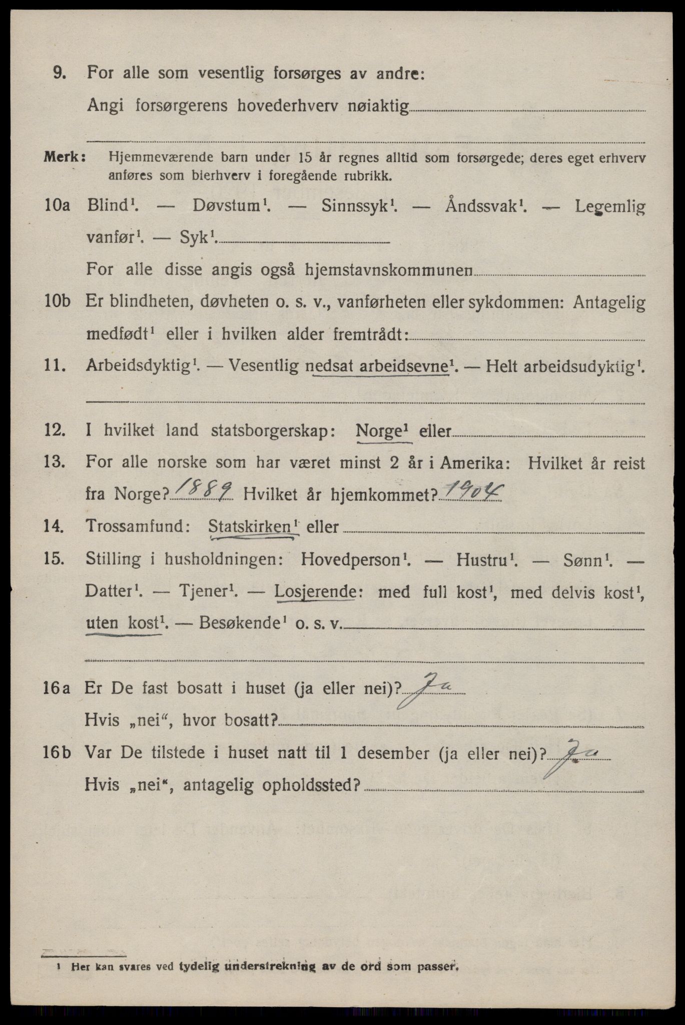 SAST, 1920 census for Hjelmeland, 1920, p. 3124