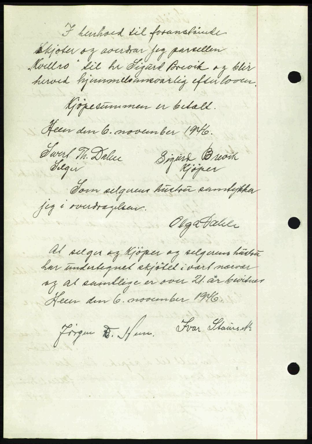 Romsdal sorenskriveri, AV/SAT-A-4149/1/2/2C: Mortgage book no. A21, 1946-1946, Diary no: : 2332/1946