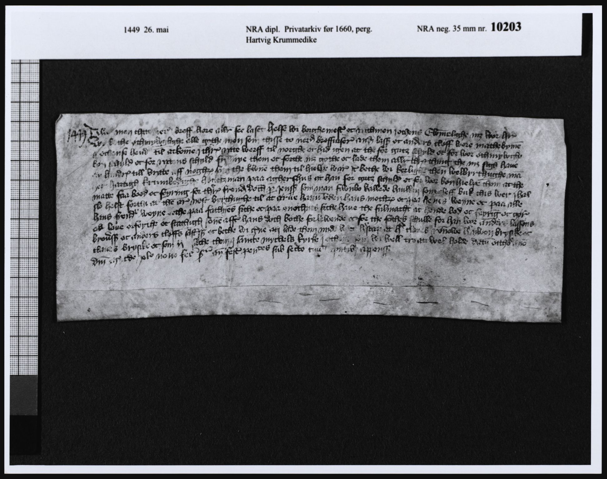 Riksarkivets diplomsamling, AV/RA-EA-5965/F21/F21c/F21ce/L0002: Dokumenter, 1443-1474, p. 21