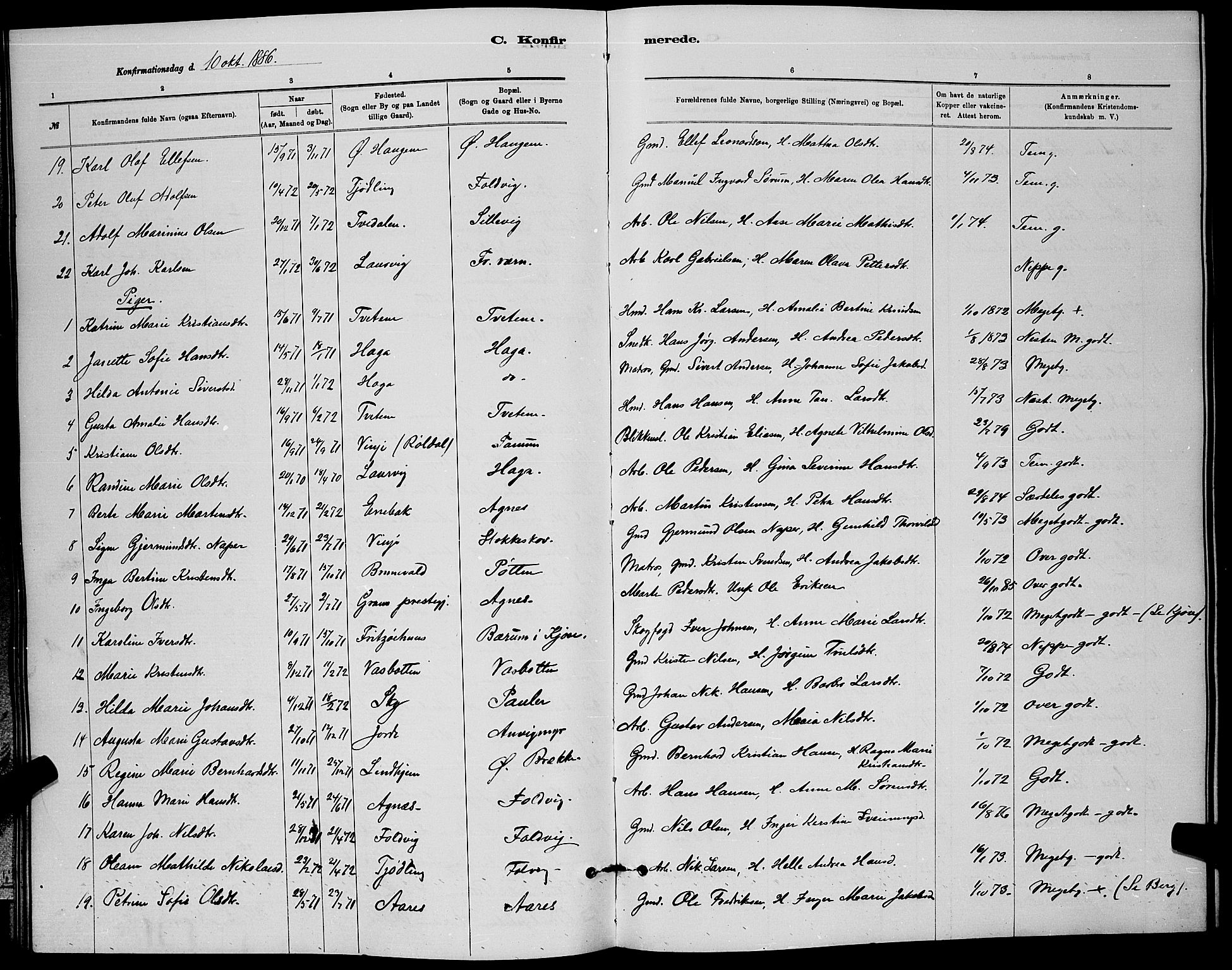 Brunlanes kirkebøker, AV/SAKO-A-342/G/Ga/L0003: Parish register (copy) no. I 3, 1877-1898