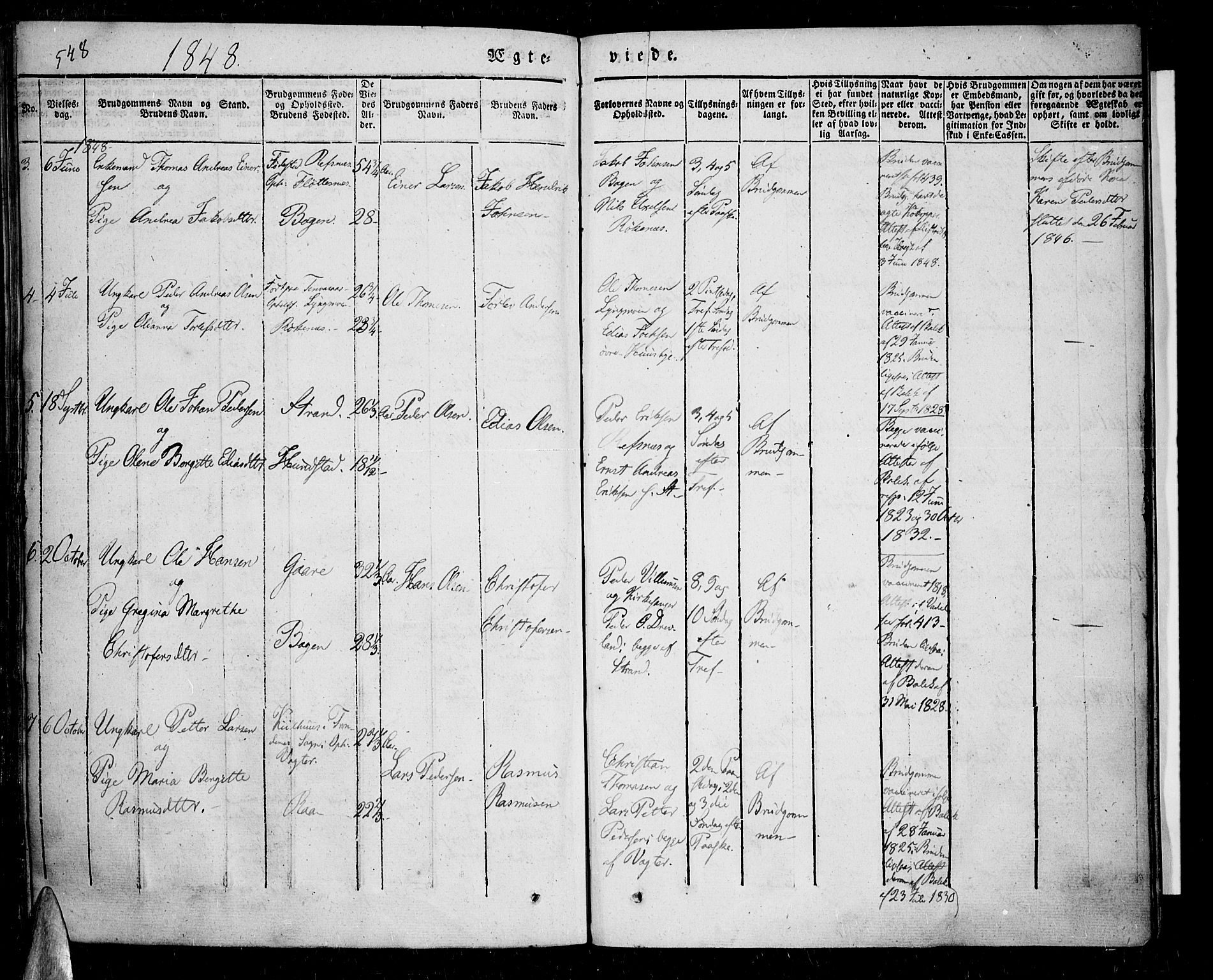 Kvæfjord sokneprestkontor, AV/SATØ-S-1323/G/Ga/Gaa/L0003kirke: Parish register (official) no. 3, 1830-1857, p. 548