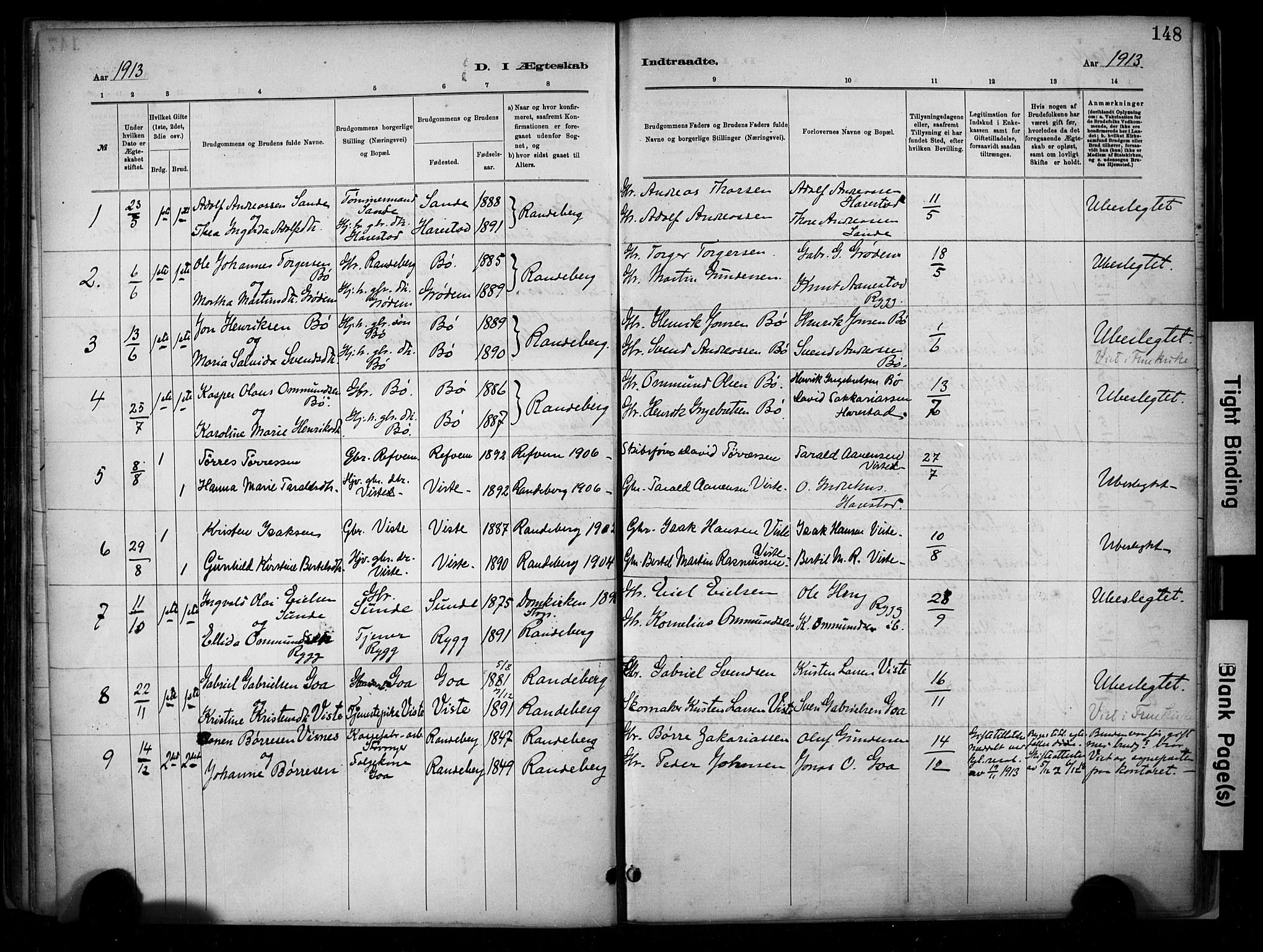 Hetland sokneprestkontor, SAST/A-101826/30/30BA/L0009: Parish register (official) no. A 9, 1882-1918, p. 148