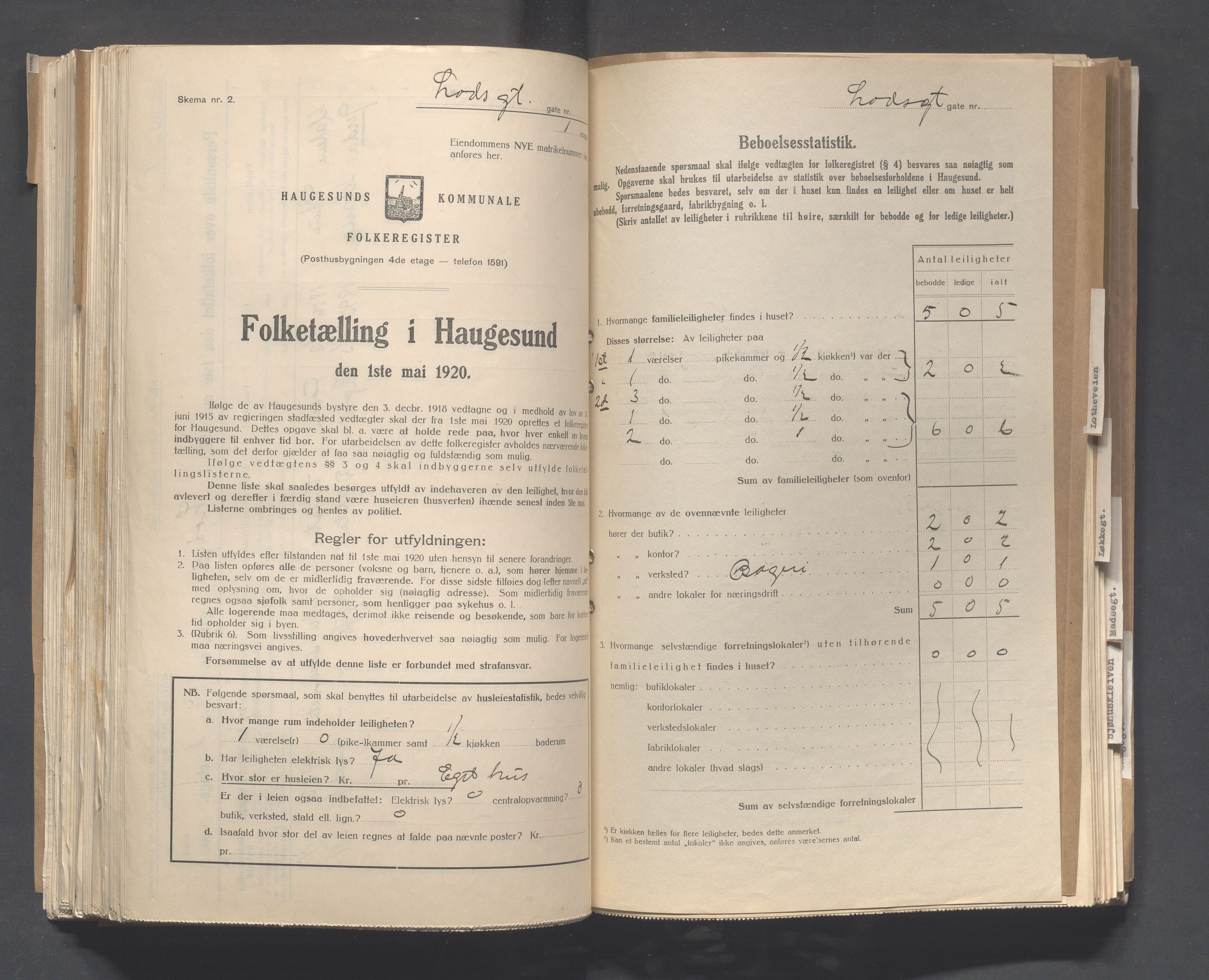 IKAR, Local census 1.5.1920 for Haugesund, 1920, p. 6184