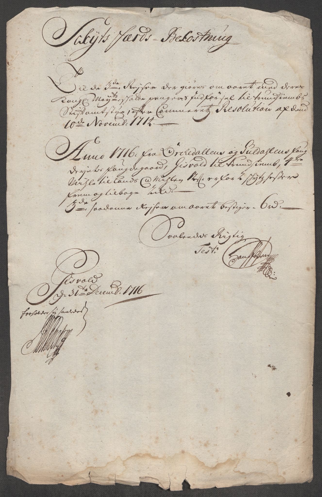 Rentekammeret inntil 1814, Reviderte regnskaper, Fogderegnskap, AV/RA-EA-4092/R60/L3968: Fogderegnskap Orkdal og Gauldal, 1716, p. 240