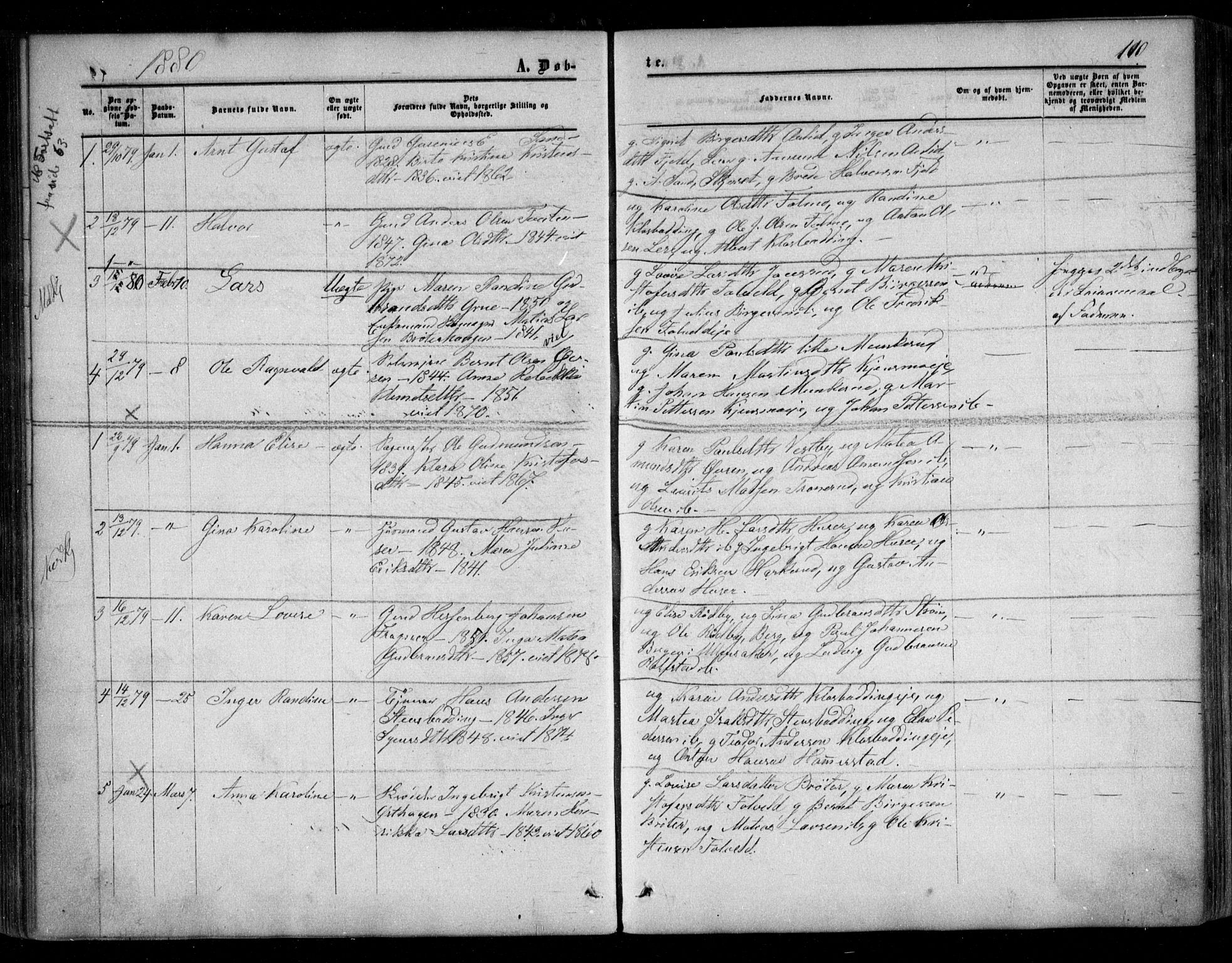 Nes prestekontor Kirkebøker, SAO/A-10410/F/Fc/L0001: Parish register (official) no. III 1, 1859-1882, p. 110