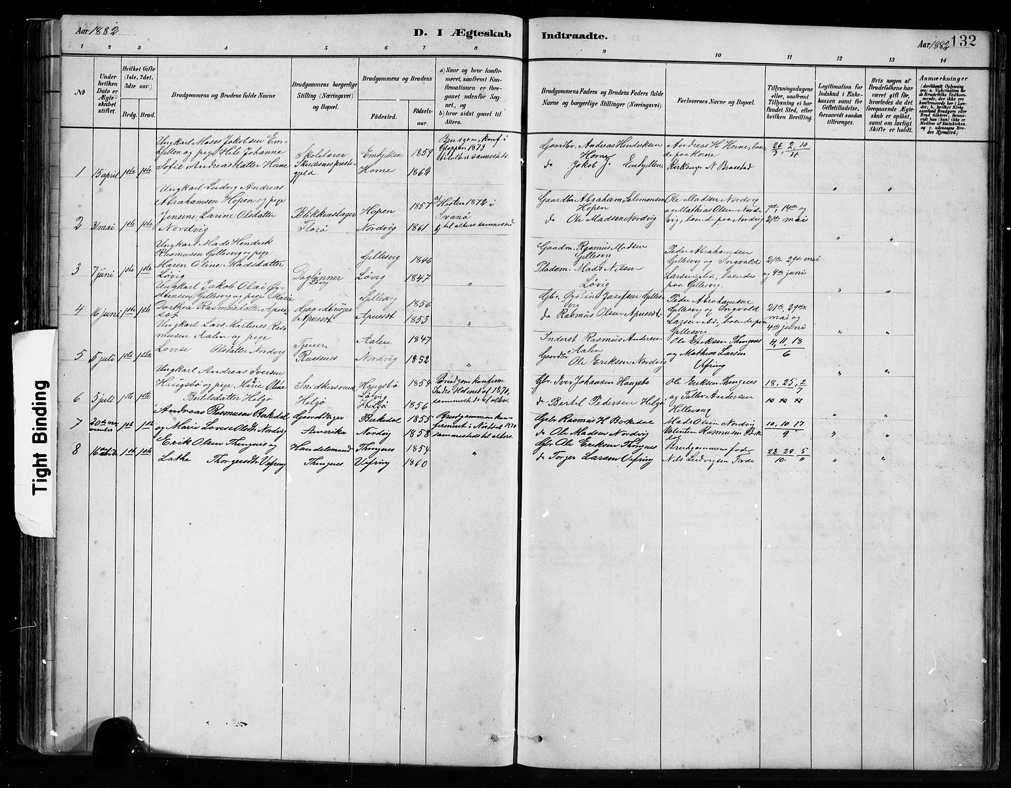 Førde sokneprestembete, SAB/A-79901/H/Hab/Habe/L0001: Parish register (copy) no. E 1, 1881-1920, p. 132
