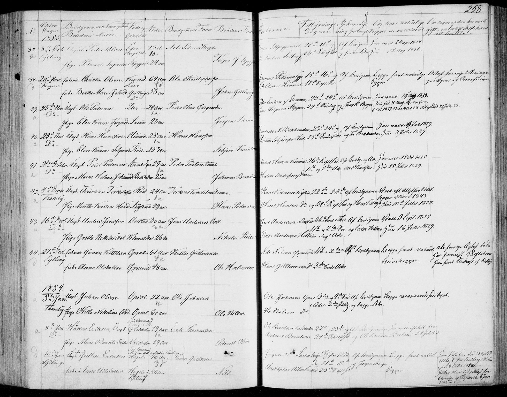 Lier kirkebøker, AV/SAKO-A-230/F/Fa/L0011: Parish register (official) no. I 11, 1843-1854, p. 258