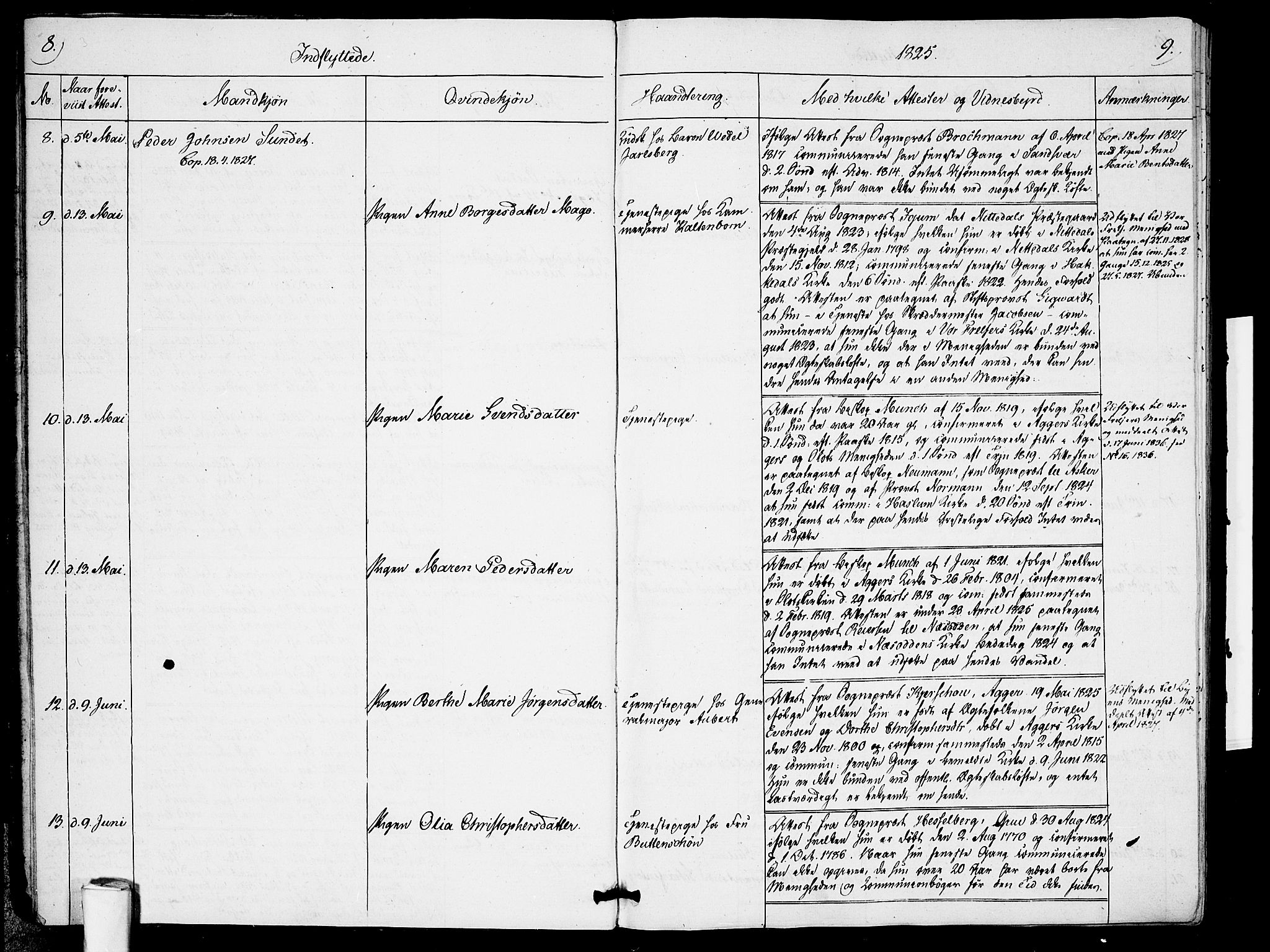 Garnisonsmenigheten Kirkebøker, AV/SAO-A-10846/F/Fa/L0005: Parish register (official) no. 5, 1824-1830, p. 8-9