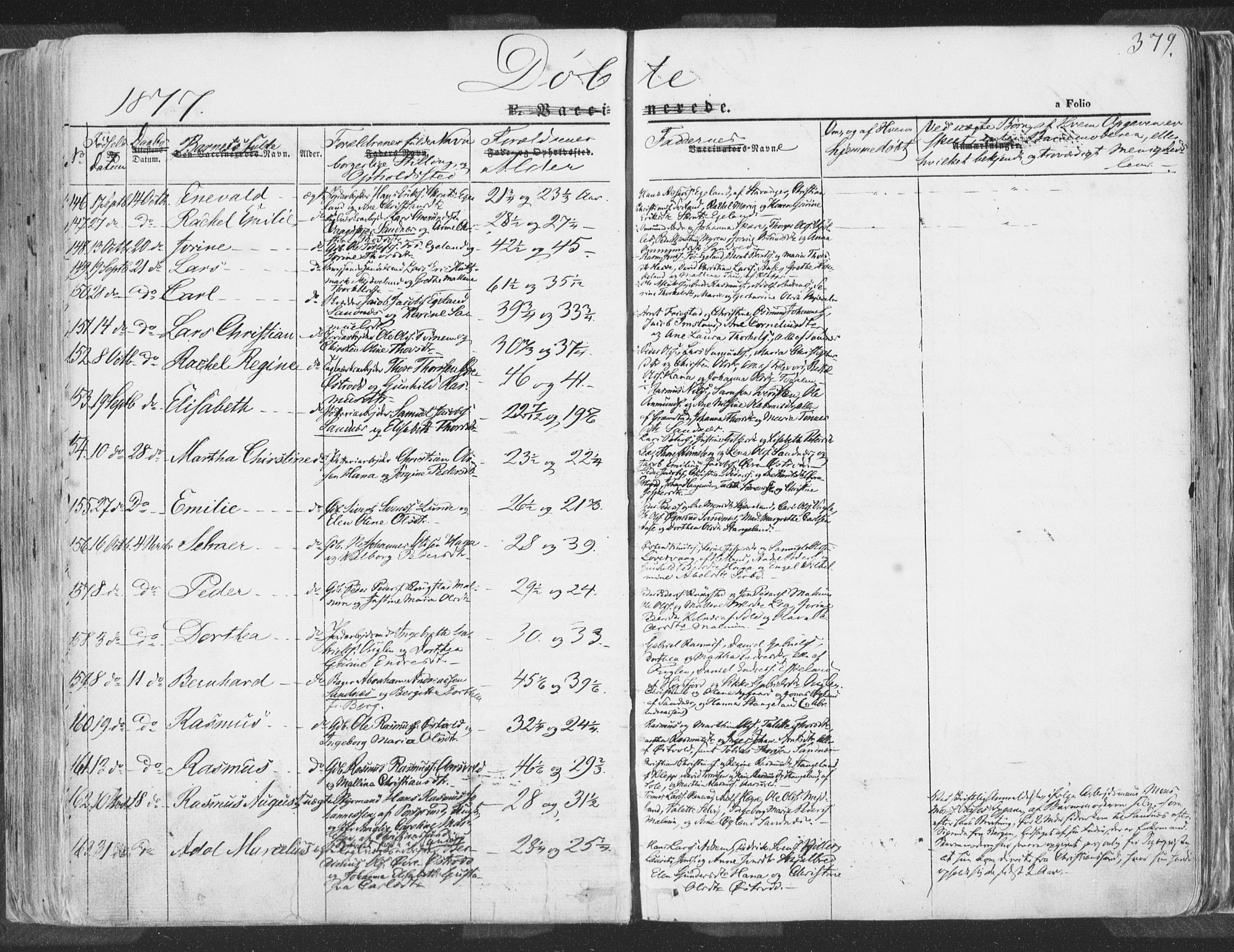 Høyland sokneprestkontor, AV/SAST-A-101799/001/30BA/L0009: Parish register (official) no. A 9.2, 1857-1877, p. 379