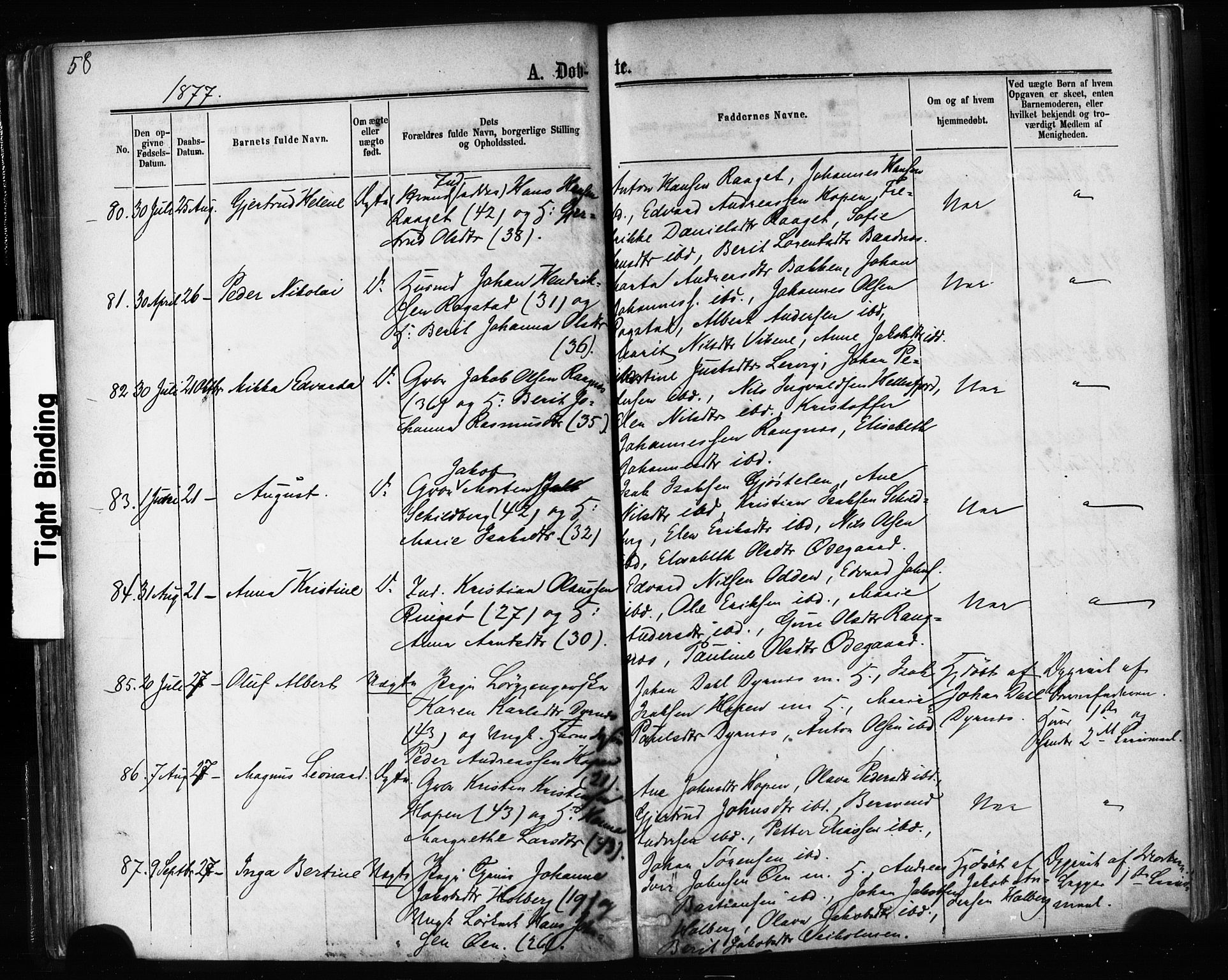 Ministerialprotokoller, klokkerbøker og fødselsregistre - Møre og Romsdal, AV/SAT-A-1454/581/L0938: Parish register (official) no. 581A06, 1873-1879, p. 58