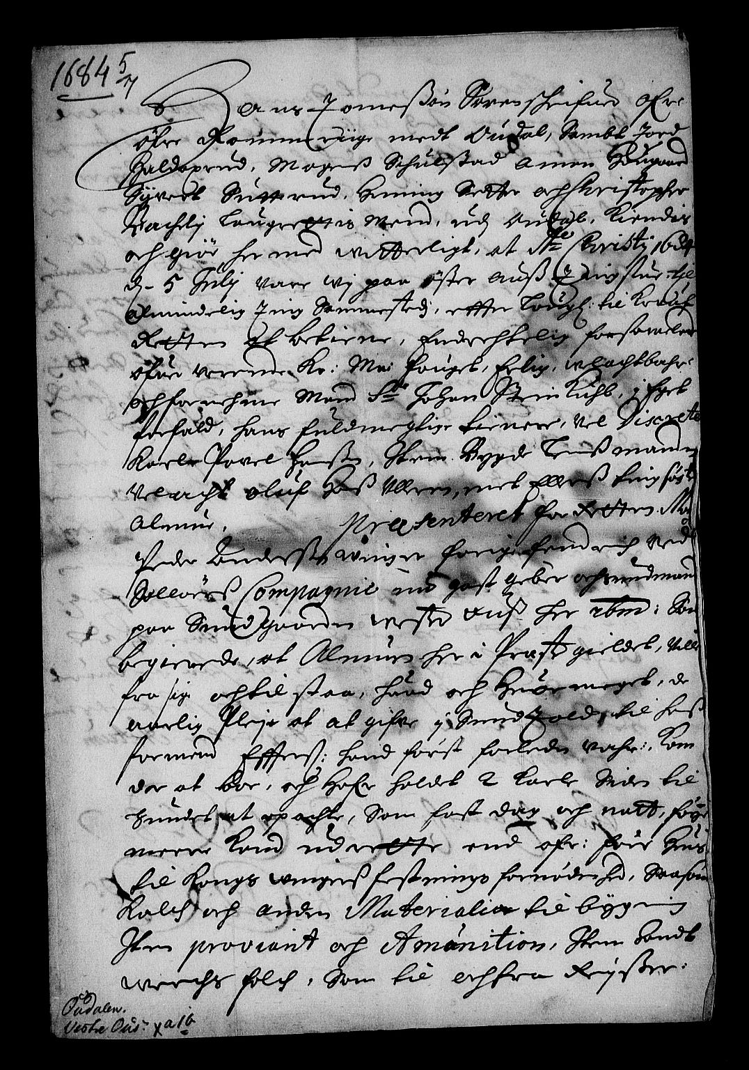 Stattholderembetet 1572-1771, RA/EA-2870/Af/L0002: Avskrifter av vedlegg til originale supplikker, nummerert i samsvar med supplikkbøkene, 1687-1689, p. 201