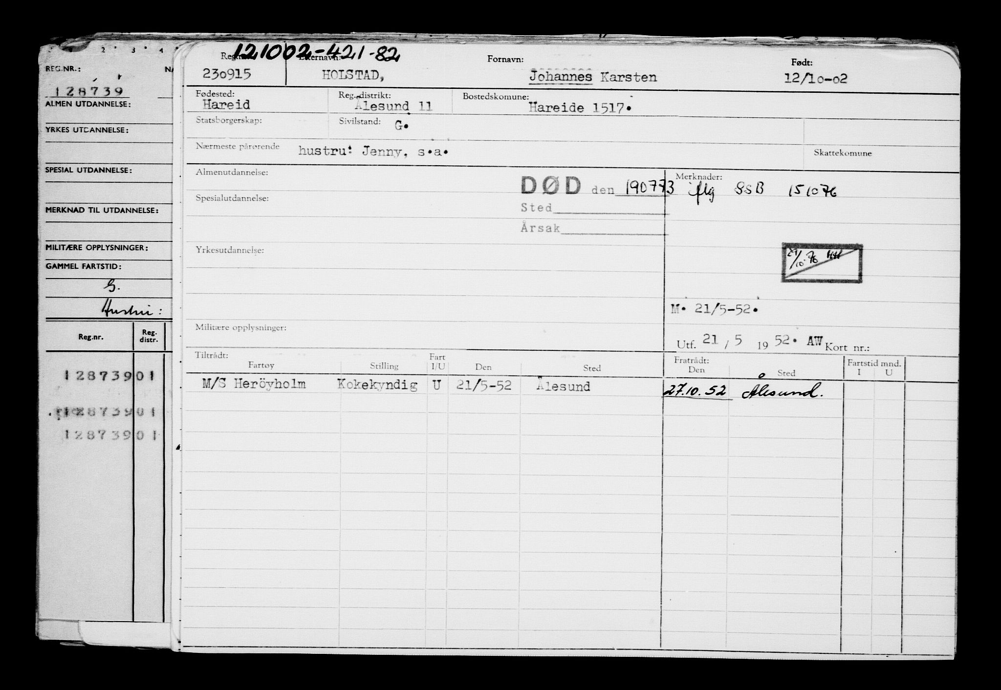 Direktoratet for sjømenn, AV/RA-S-3545/G/Gb/L0046: Hovedkort, 1902, p. 428