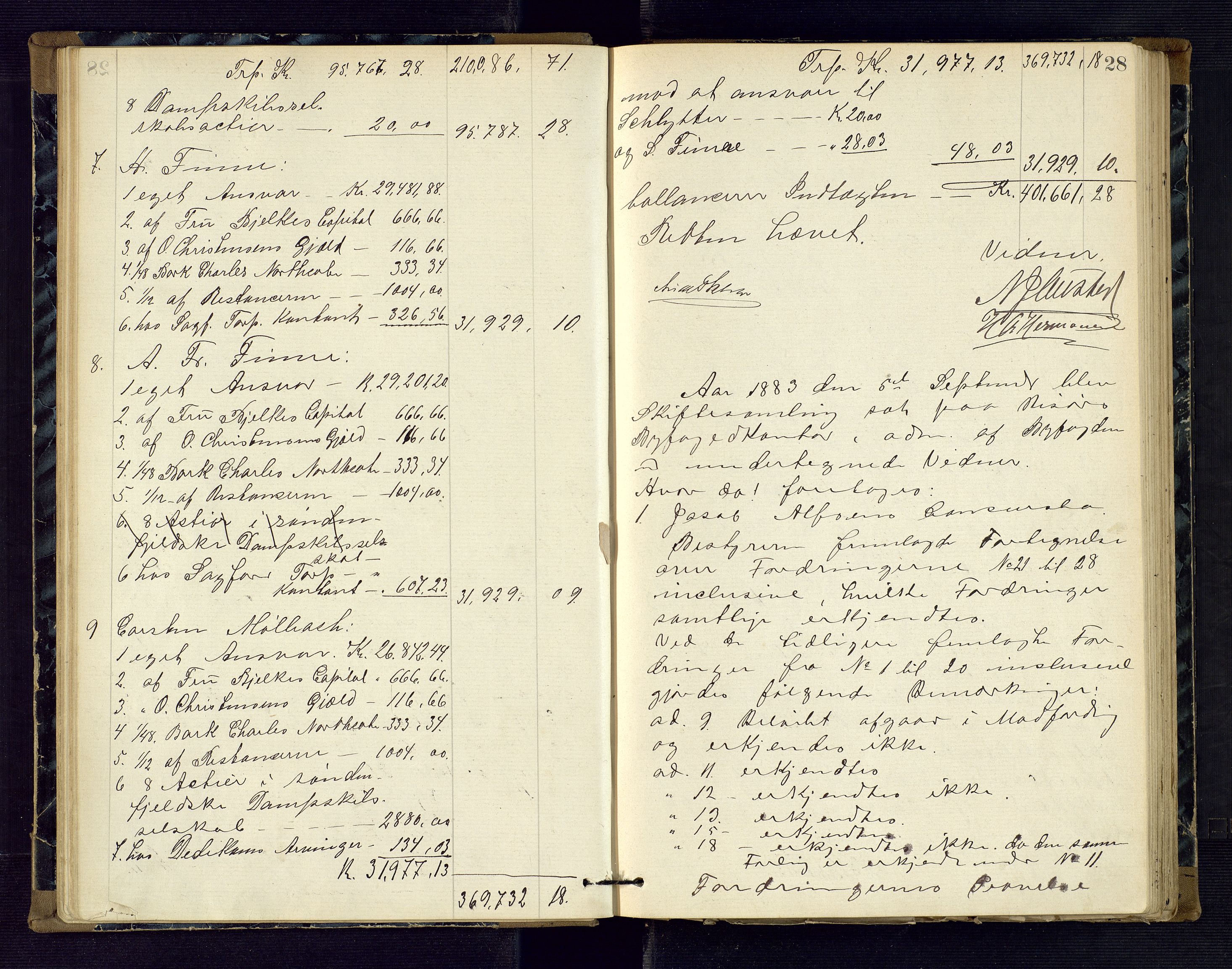 Risør byfogd, AV/SAK-1222-0005/H/Hc/L0004: Skifteprotokoll nr. 3B, 1882-1886, p. 28