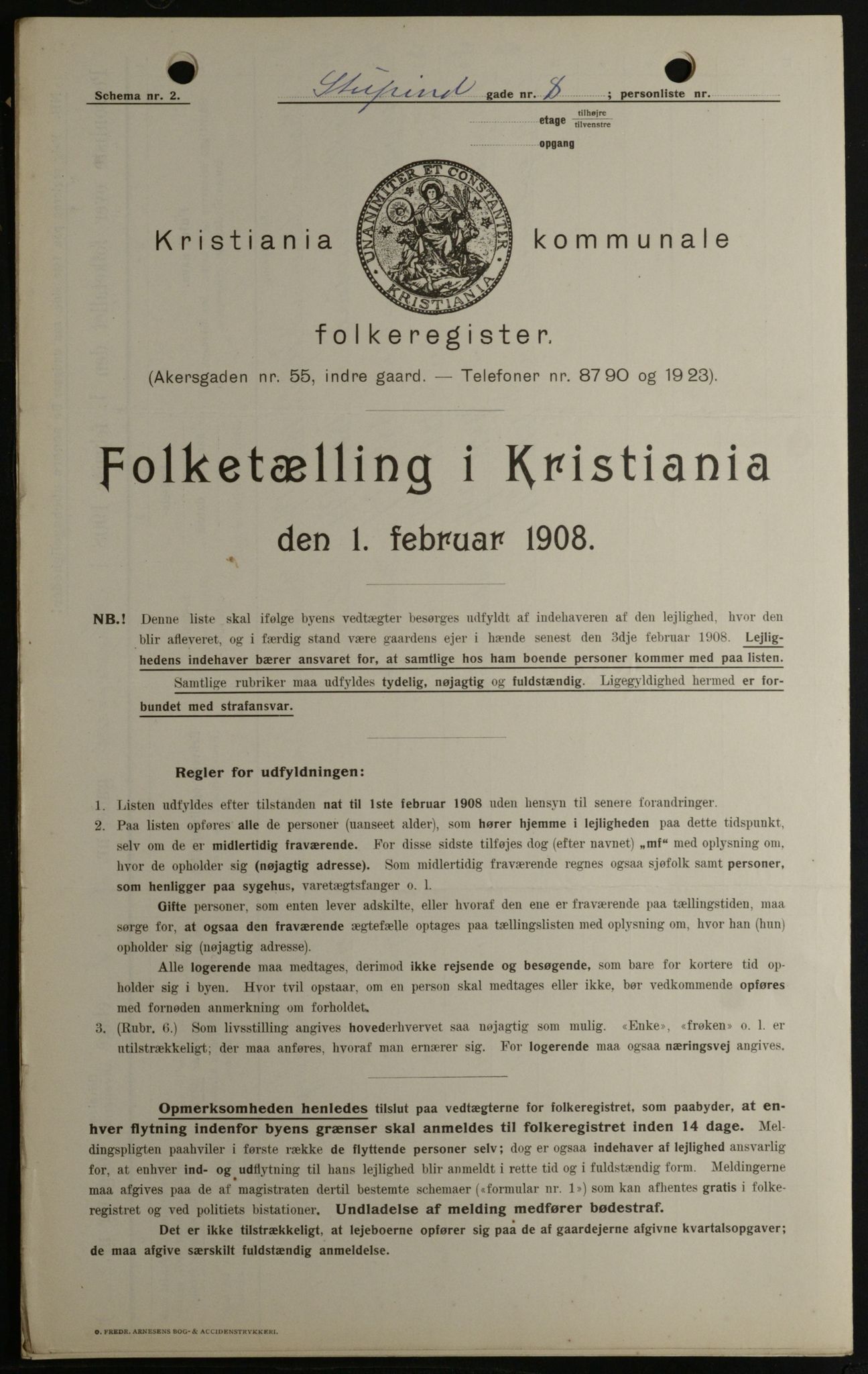 OBA, Municipal Census 1908 for Kristiania, 1908, p. 94051