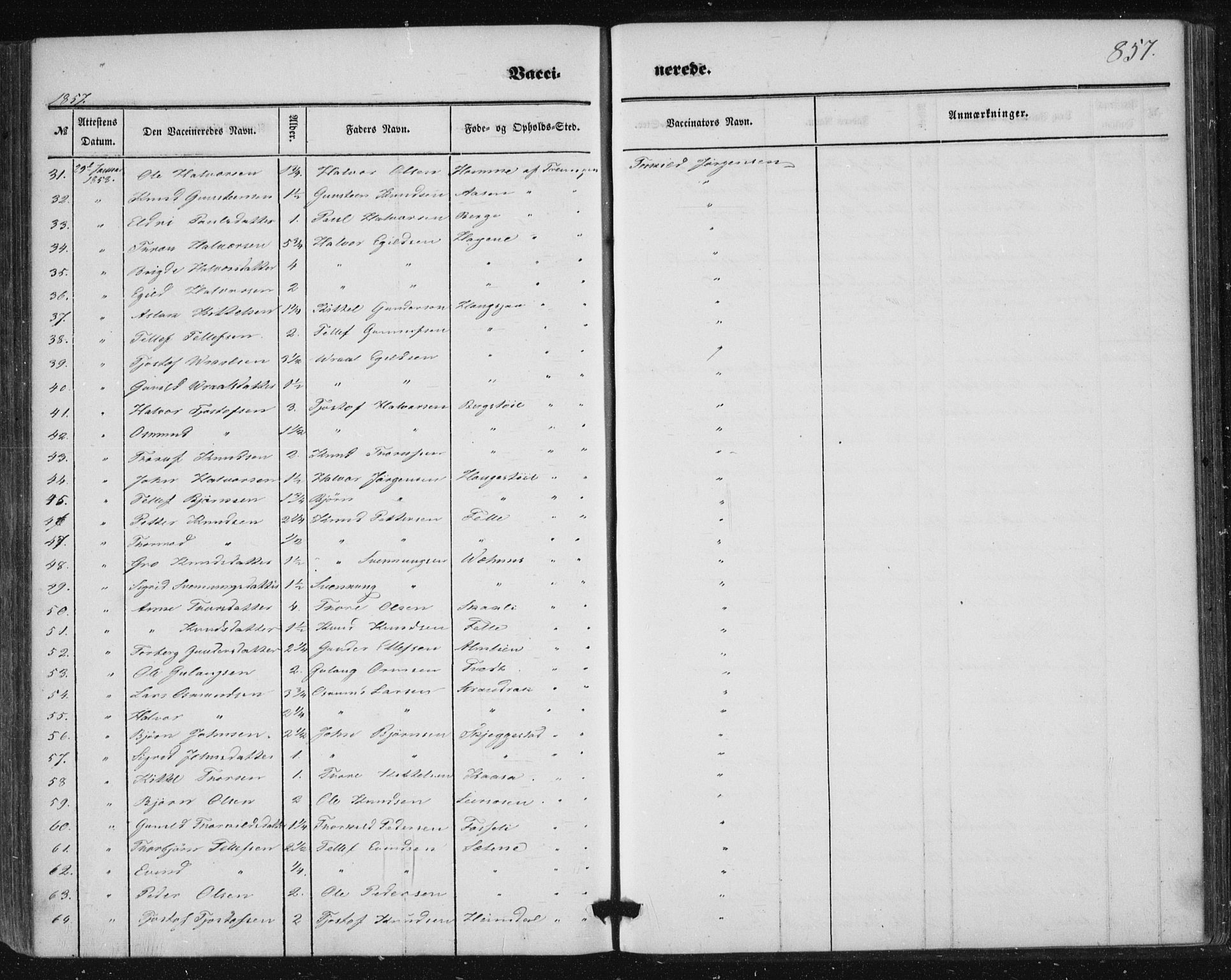 Nissedal kirkebøker, AV/SAKO-A-288/F/Fa/L0003: Parish register (official) no. I 3, 1846-1870, p. 856-857