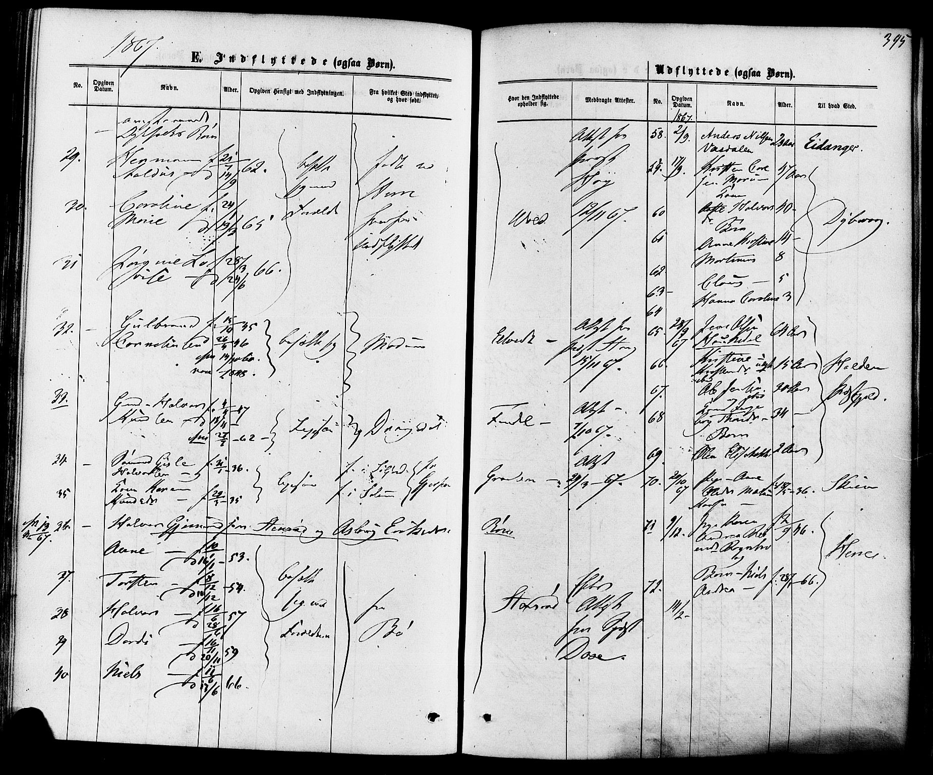 Solum kirkebøker, SAKO/A-306/F/Fa/L0008: Parish register (official) no. I 8, 1865-1876, p. 395