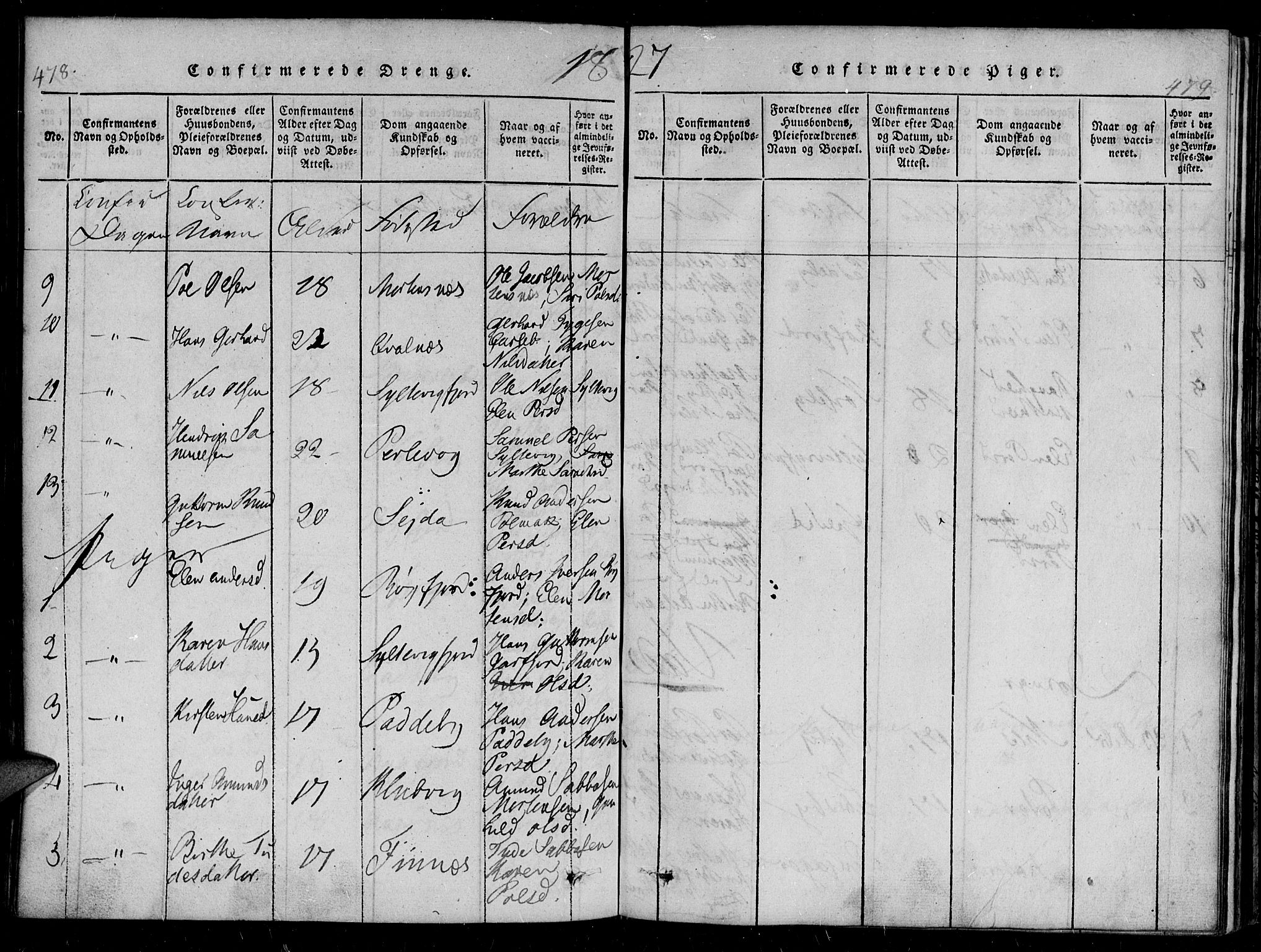 Vadsø sokneprestkontor, AV/SATØ-S-1325/H/Ha/L0003kirke: Parish register (official) no. 3 /1, 1821-1839, p. 478-479