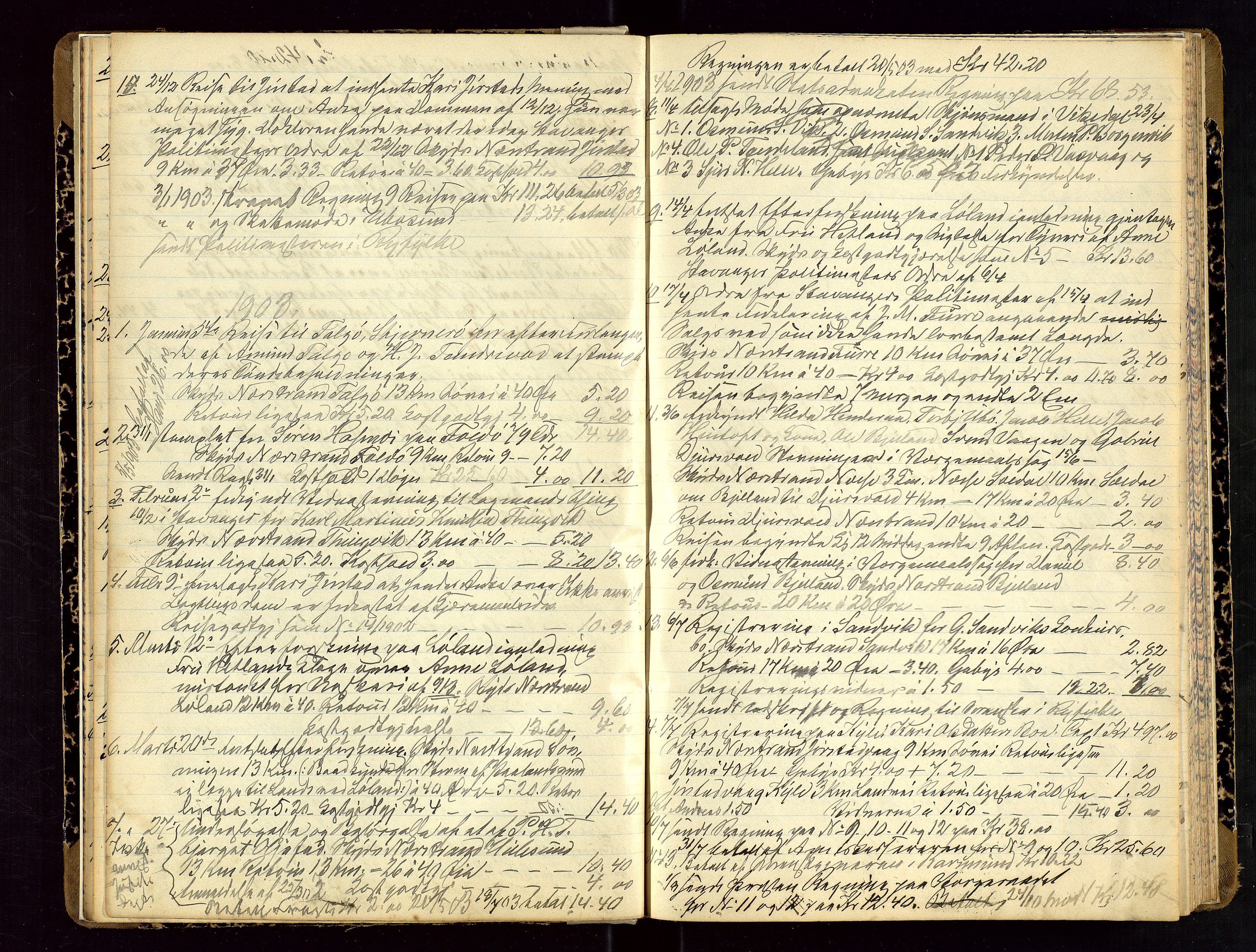 Nedstrand lensmannskontor, AV/SAST-A-100236/Gga/L0002: "Anmeldte Dødsfald Begyndt 1 Januar 1899", 1899-1911