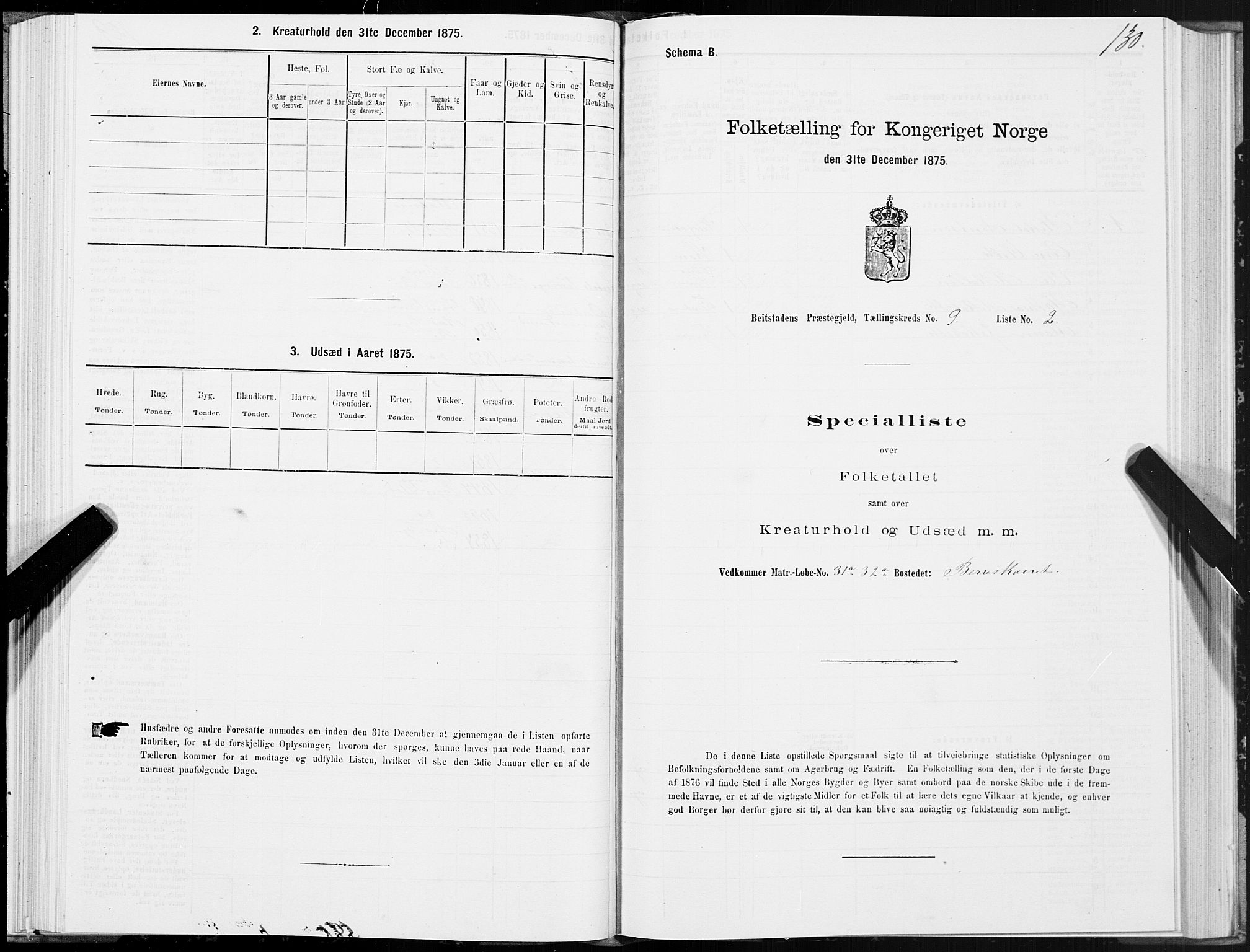 SAT, 1875 census for 1727P Beitstad, 1875, p. 6130