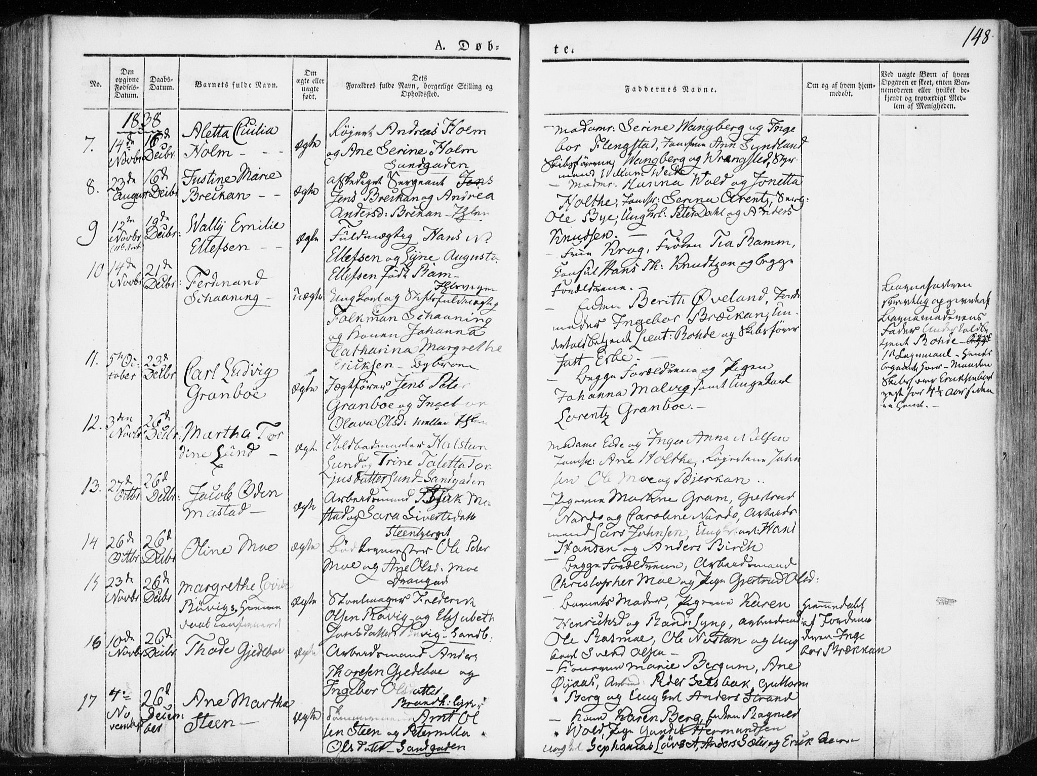 Ministerialprotokoller, klokkerbøker og fødselsregistre - Sør-Trøndelag, SAT/A-1456/601/L0047: Parish register (official) no. 601A15, 1831-1839, p. 148
