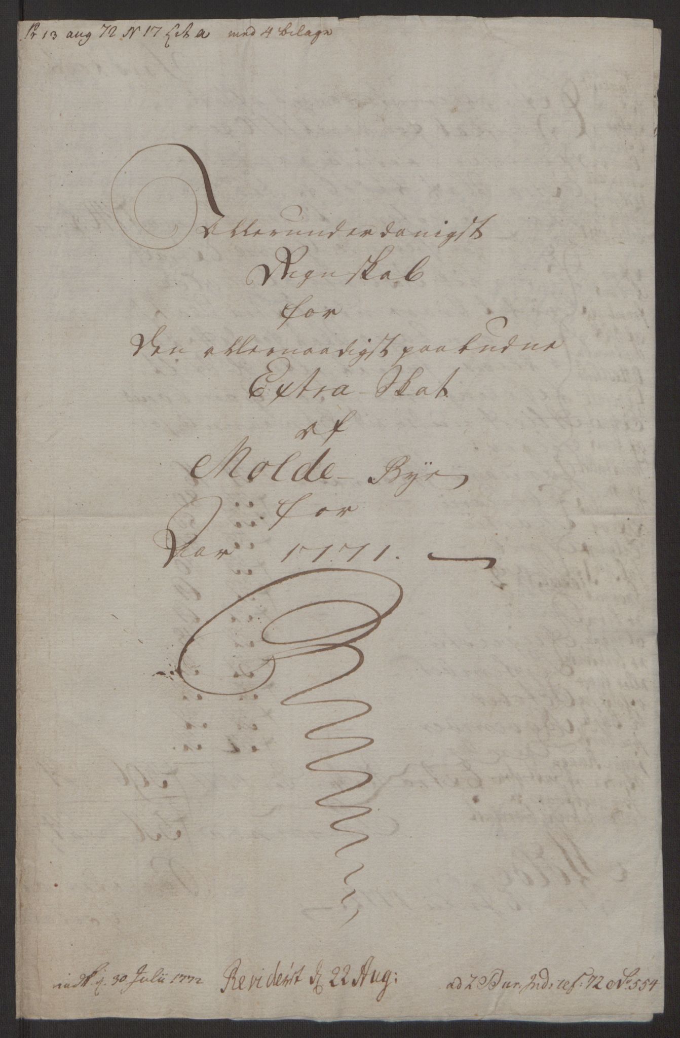 Rentekammeret inntil 1814, Reviderte regnskaper, Byregnskaper, AV/RA-EA-4066/R/Rq/L0487/0004: [Q1] Kontribusjonsregnskap / Ekstraskatt, 1762-1772, p. 197