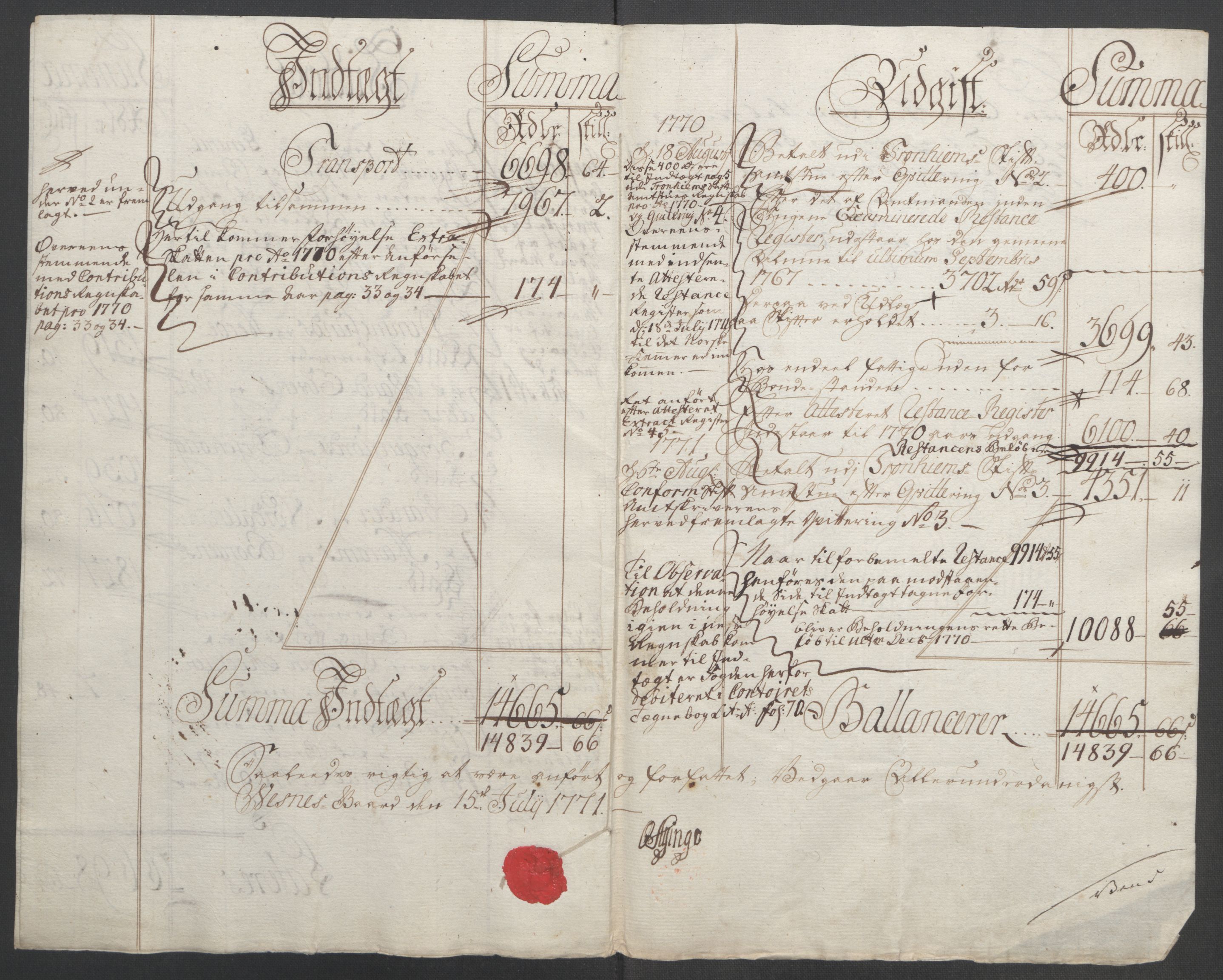 Rentekammeret inntil 1814, Reviderte regnskaper, Fogderegnskap, AV/RA-EA-4092/R54/L3645: Ekstraskatten Sunnmøre, 1762-1772, p. 174