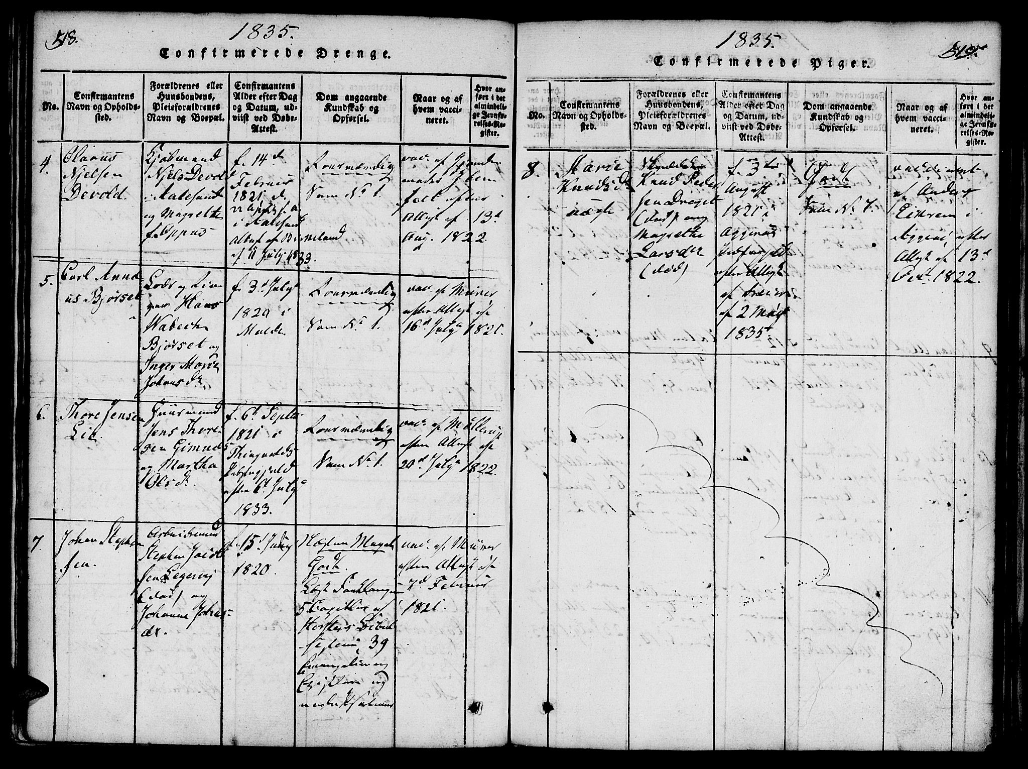 Ministerialprotokoller, klokkerbøker og fødselsregistre - Møre og Romsdal, SAT/A-1454/558/L0688: Parish register (official) no. 558A02, 1818-1843, p. 518-519