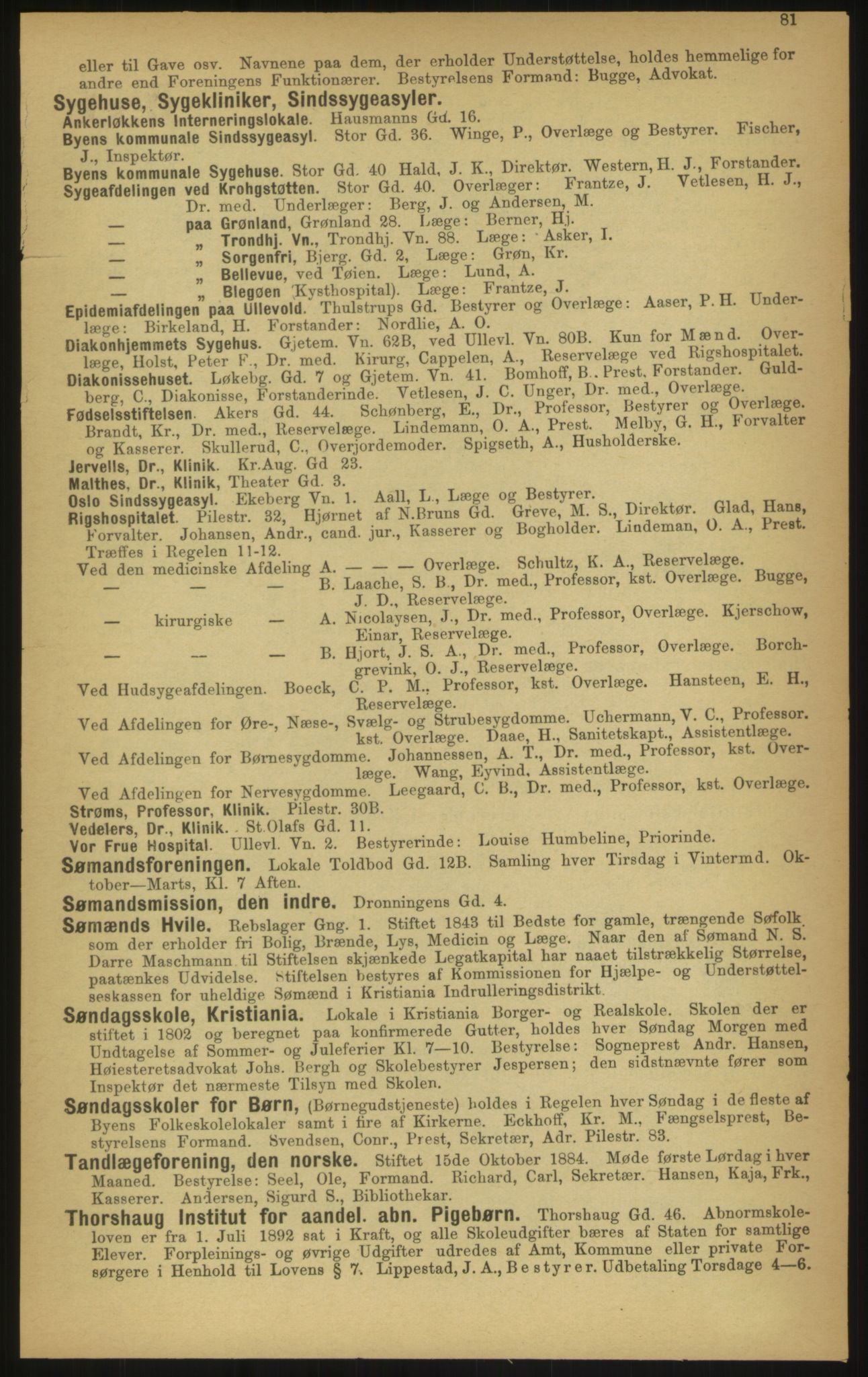 Kristiania/Oslo adressebok, PUBL/-, 1897, p. 81