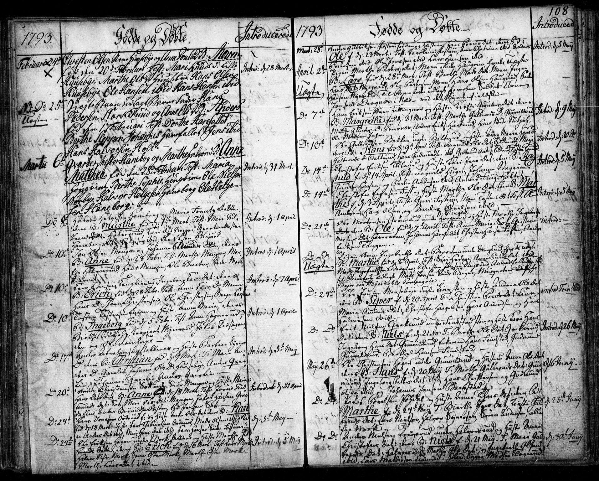 Aurskog prestekontor Kirkebøker, AV/SAO-A-10304a/F/Fa/L0003: Parish register (official) no. I 3, 1767-1807, p. 108