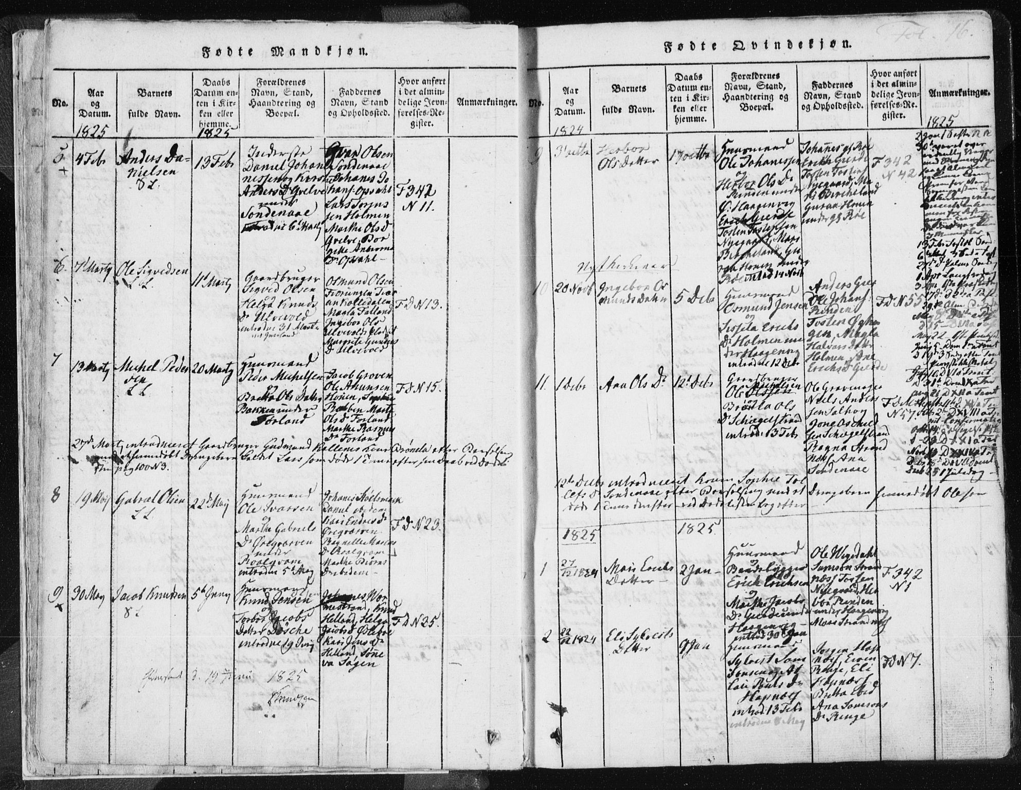 Vikedal sokneprestkontor, SAST/A-101840/01/IV: Parish register (official) no. A 3, 1817-1850, p. 16