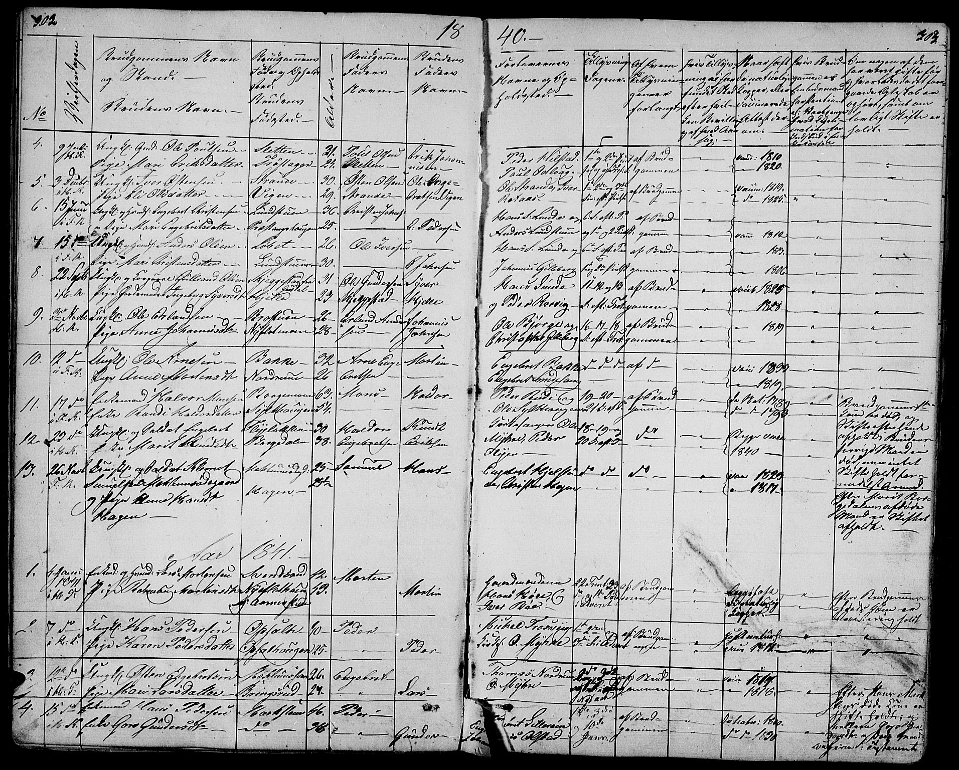 Ringebu prestekontor, SAH/PREST-082/H/Ha/Hab/L0002: Parish register (copy) no. 2, 1839-1853, p. 302-303