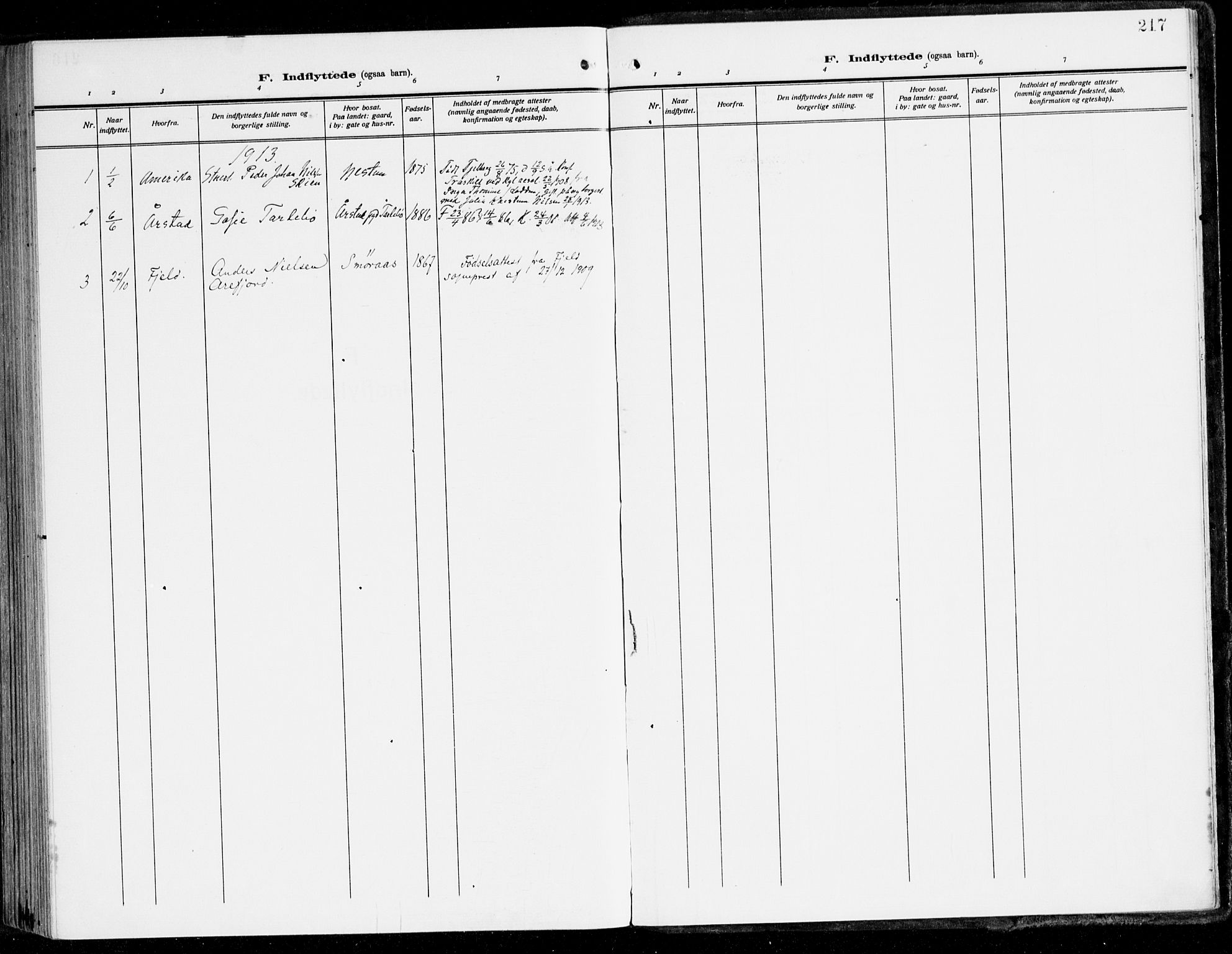 Fana Sokneprestembete, SAB/A-75101/H/Haa/Haai/L0004: Parish register (official) no. I 4, 1912-1933, p. 217