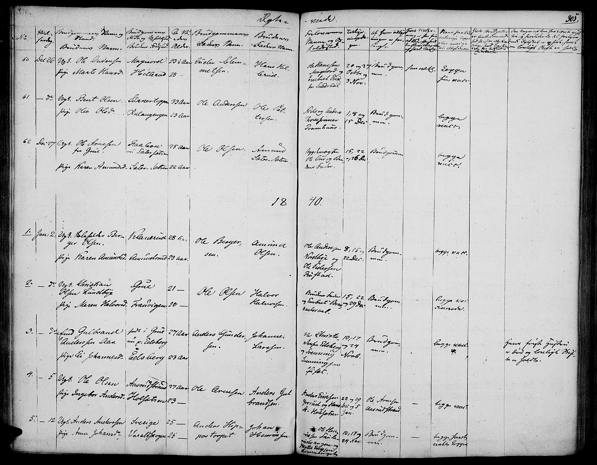 Vinger prestekontor, AV/SAH-PREST-024/H/Ha/Haa/L0008: Parish register (official) no. 8, 1839-1847, p. 305