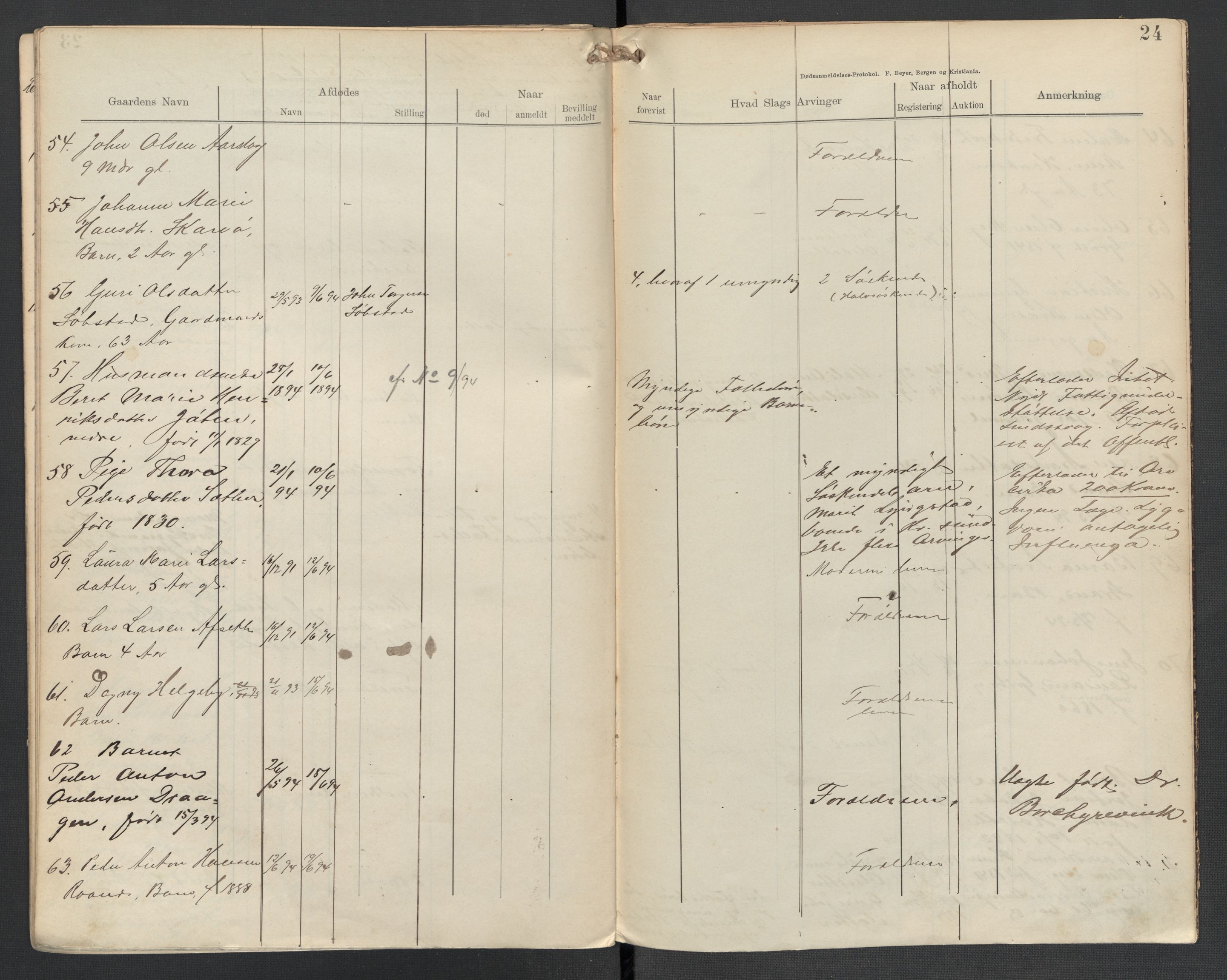 Kvernes lensmannskontor, AV/SAT-A-5876/1/2/L0034: Dødsfallsprotokoll, 1893-1894, p. 24