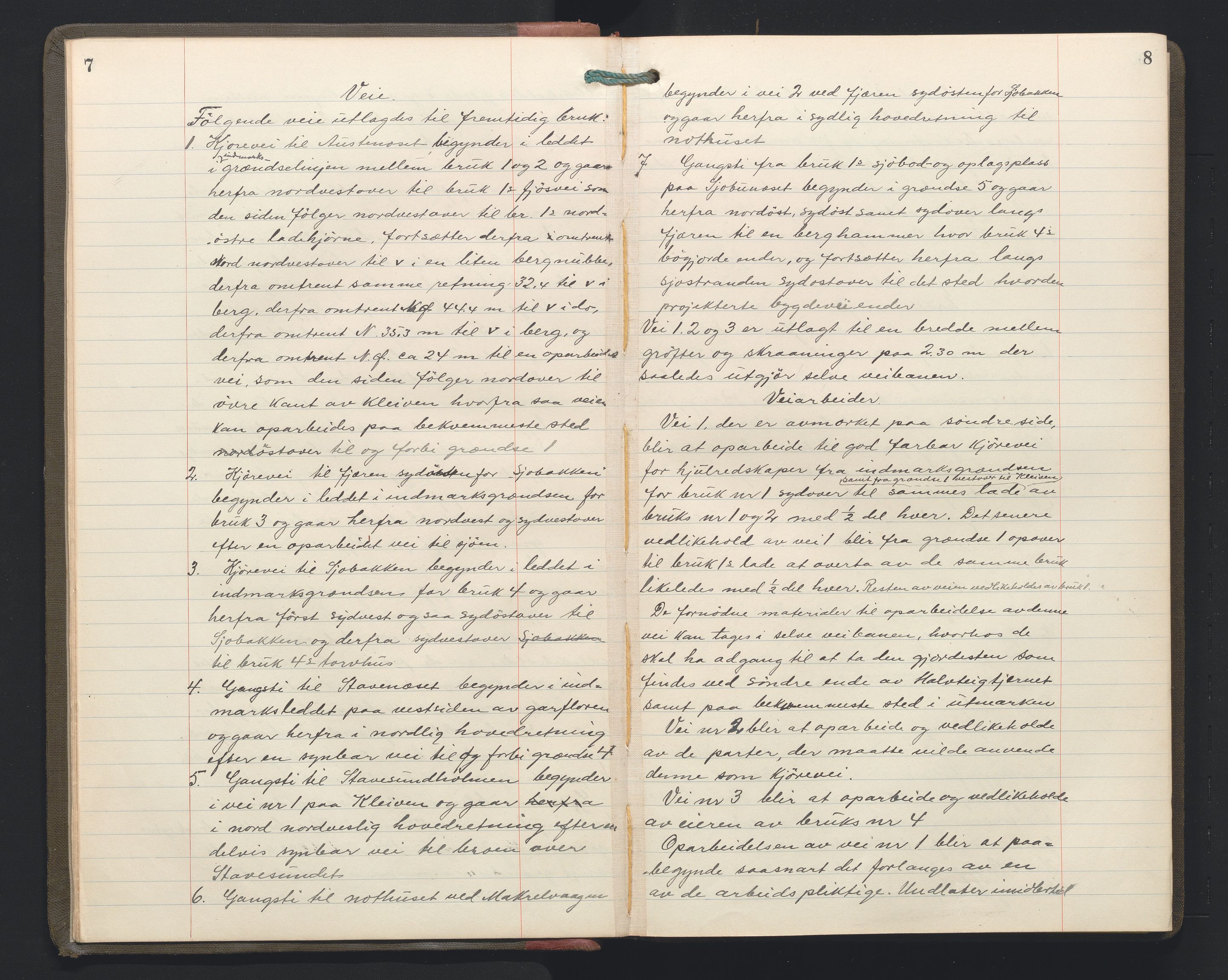 Hordaland jordskiftedøme - II Ytre Nordhordland jordskiftedistrikt, AV/SAB-A-6901/A/Aa/L0034: Forhandlingsprotokoll, 1923-1925, p. 7-8
