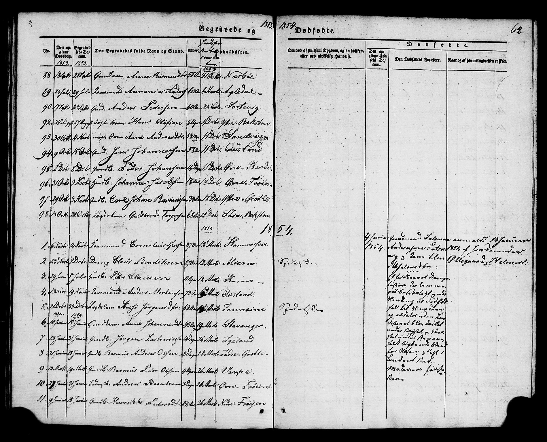 Kinn sokneprestembete, AV/SAB-A-80801/H/Haa/Haaa/L0011: Parish register (official) no. A 11, 1841-1855, p. 62